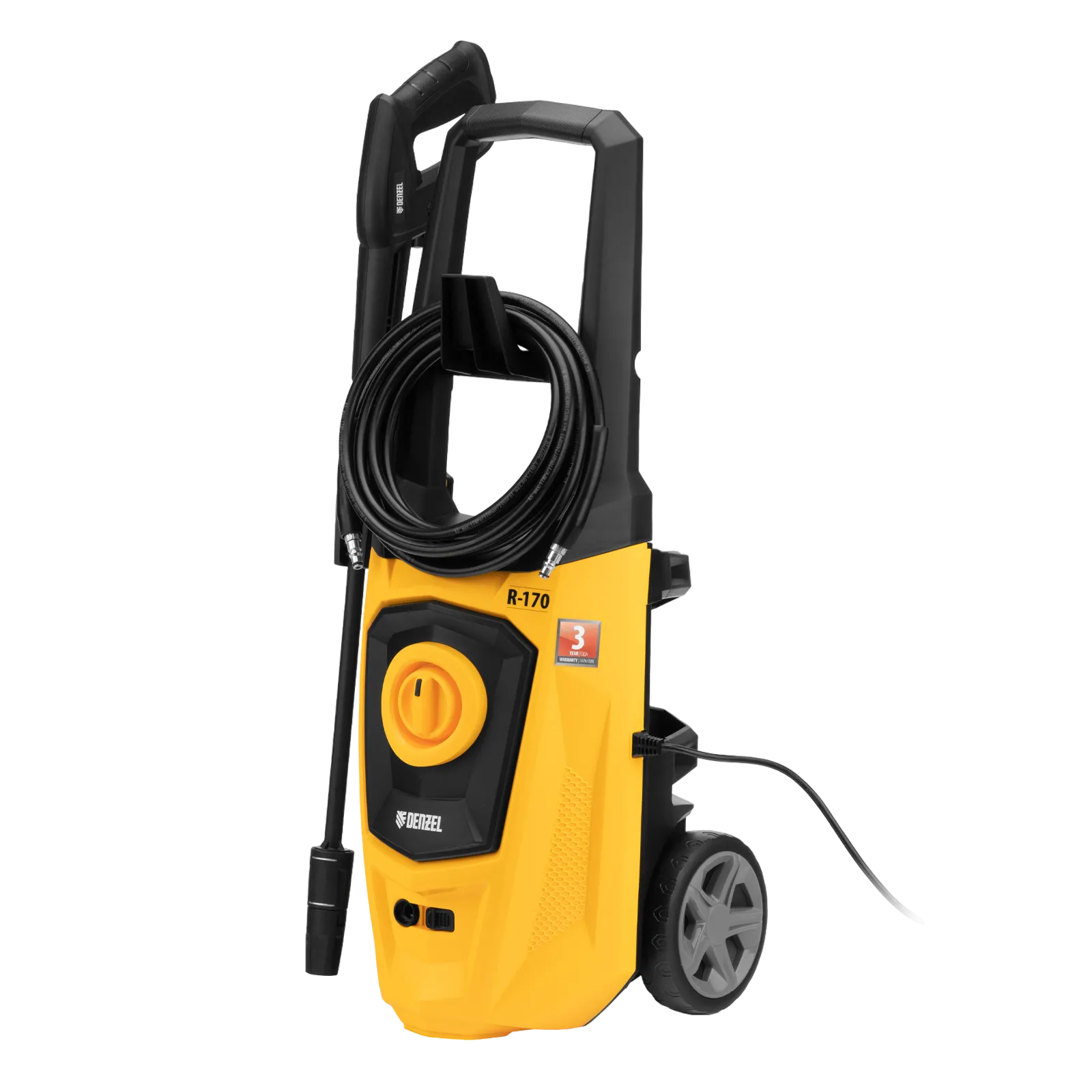 Моечная машина высокого давления DENZEL R-170, 2000 Вт, 170 бар, 360 л/ч, колесная