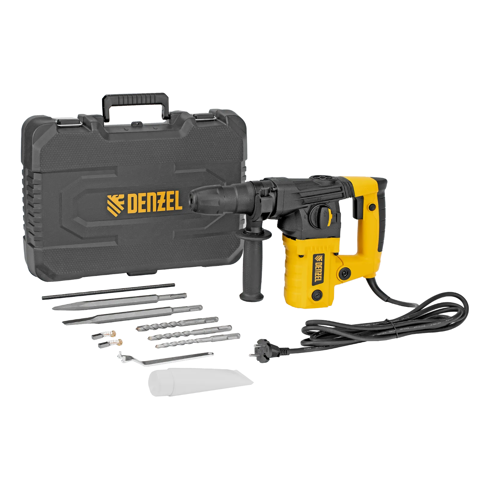Перфоратор электрический DENZEL RHVB-1100-26, SDS-plus, 1100 Вт, 4 Дж, 4 реж.