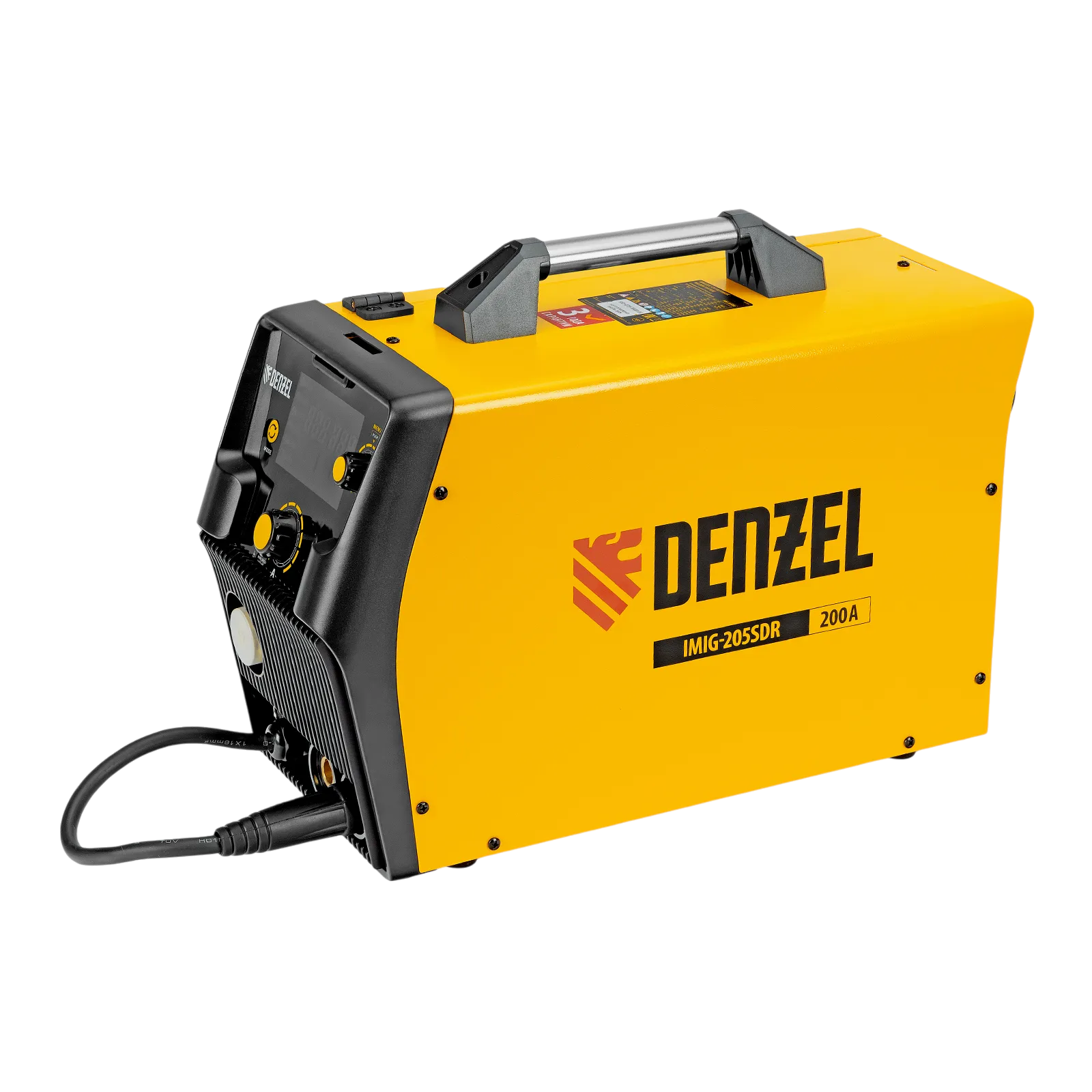 Аппарат инвертор DENZEL. полуавтомат. cварки IMIG-205SDR, 200 А, ПВ 60%, катушка 5 кг