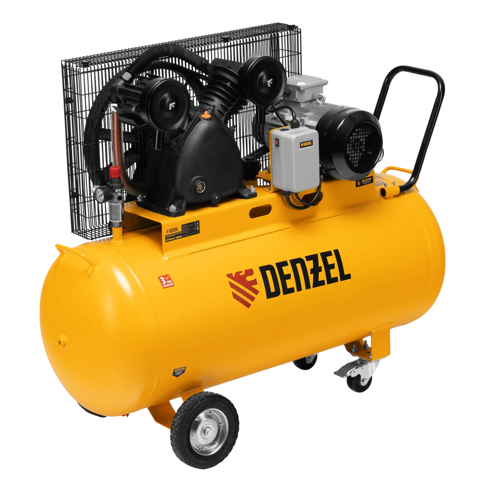 Компрессор воздушный DENZEL рем. привод BCV 4000-T/200, 4,0 кВт, 200 литров, 690 л/мин