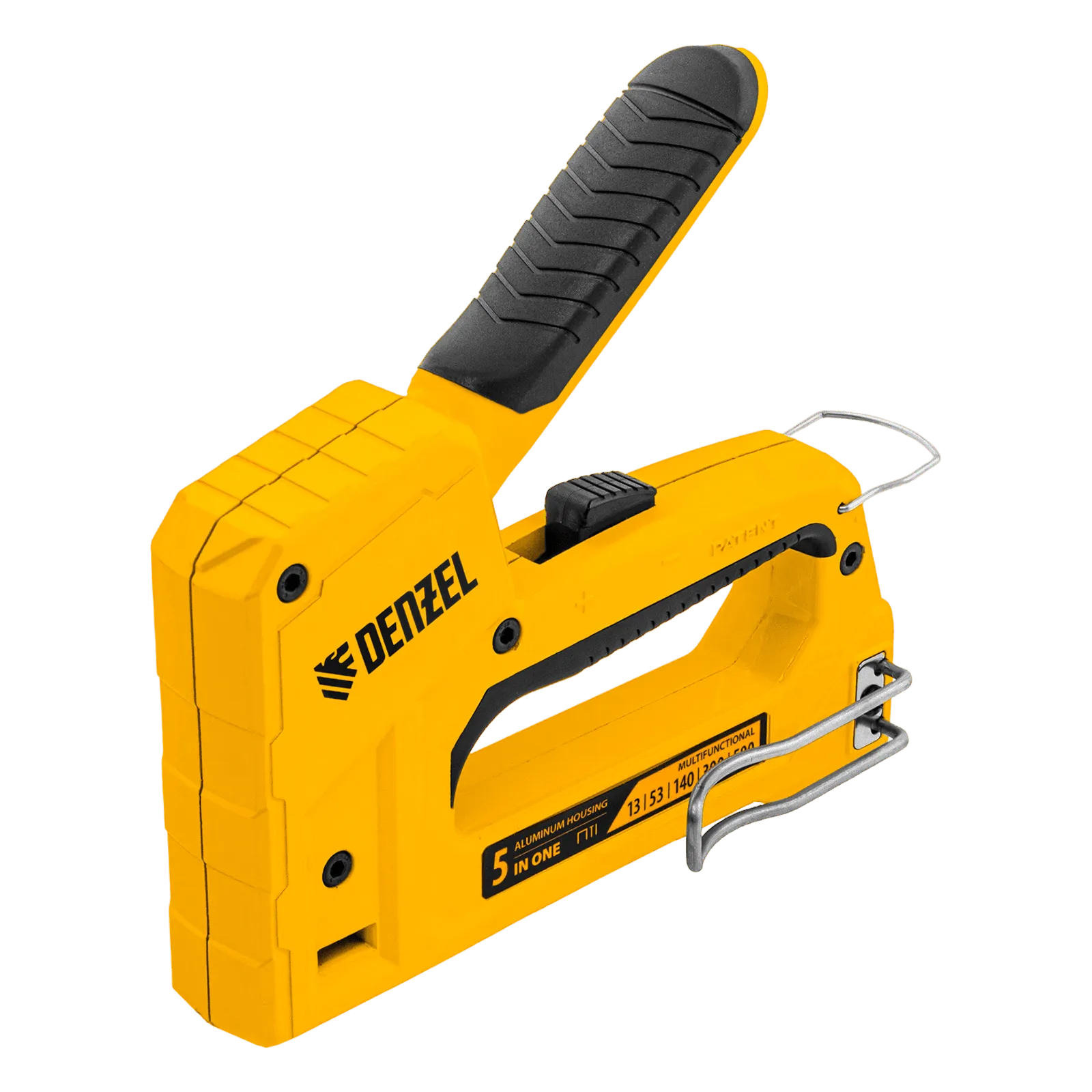 Степлер мебельный DENZEL тип 53 и 13, 6-14мм, тип 140, 10-14мм, тип 300, 15мм, тип 500, 15мм