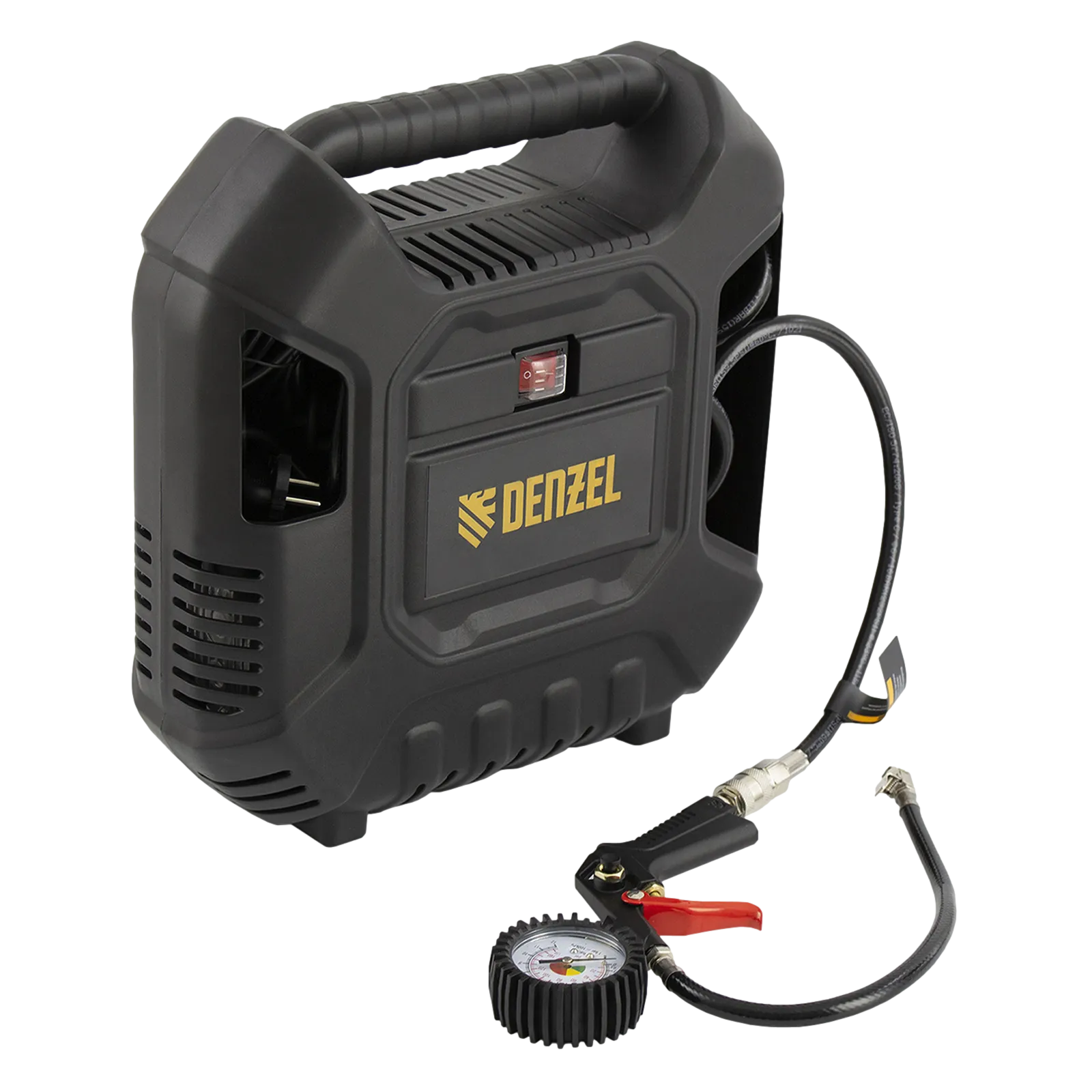Компрессор воздушный DENZEL DL1100, 1.1 кВт, 180 л/мин, с набором аксессуаров