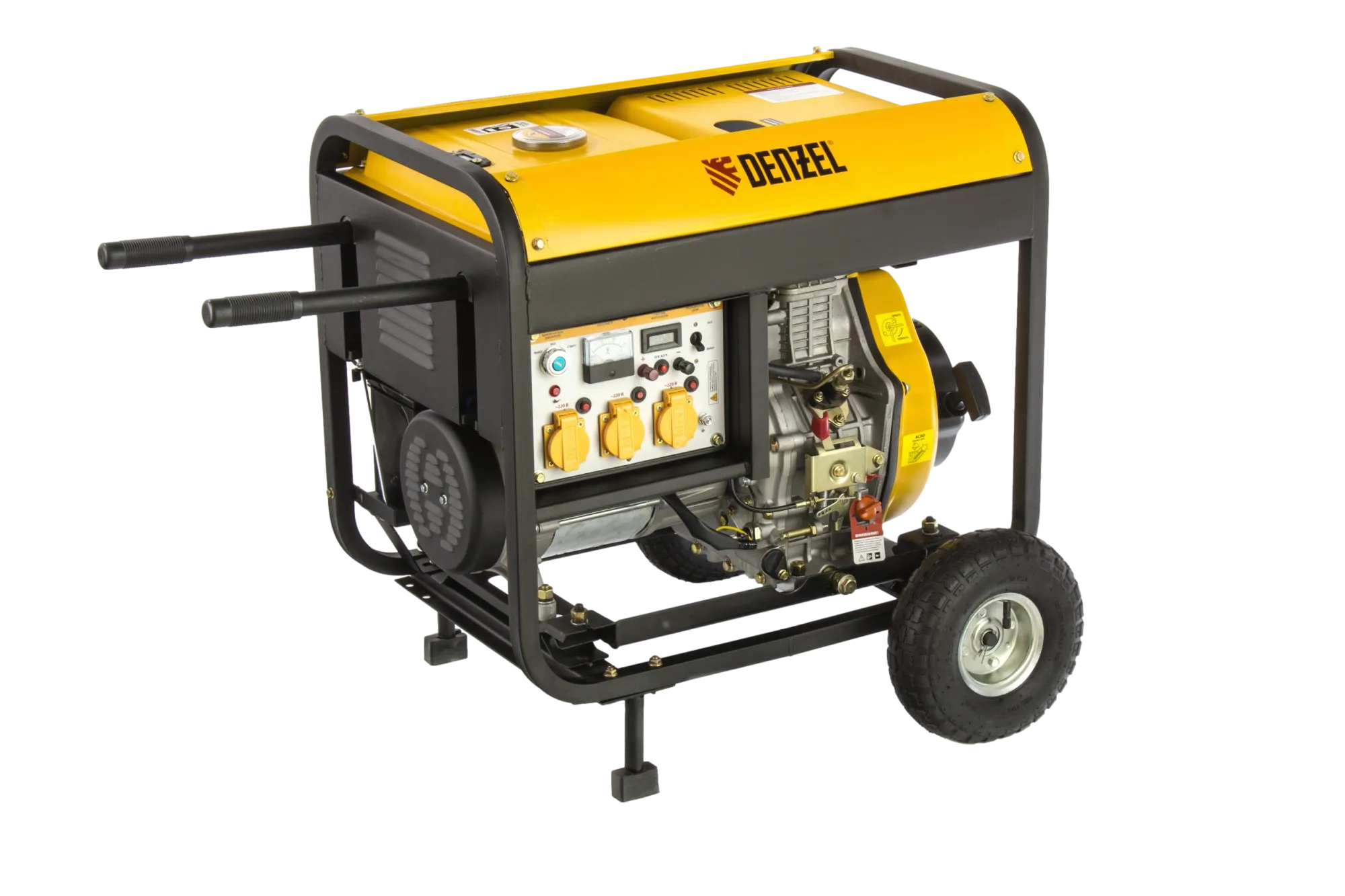Дизельный генератор DENZEL DD6300Е, 5 кВт, 220 В/50 Гц, 15 л, электростартер