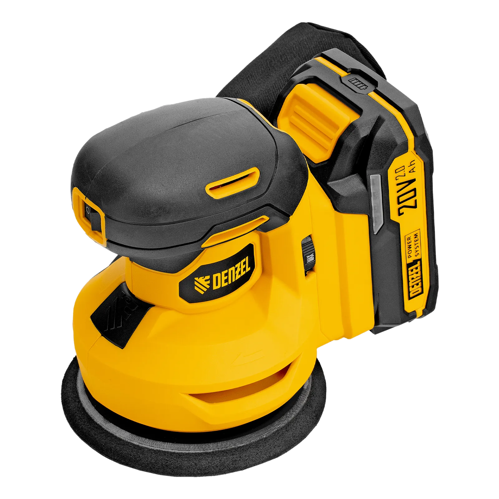 Машина шлифовальная эксцентриковая аккумуляторная DENZEL CROSH-20-125, Li-Ion, 20 В
