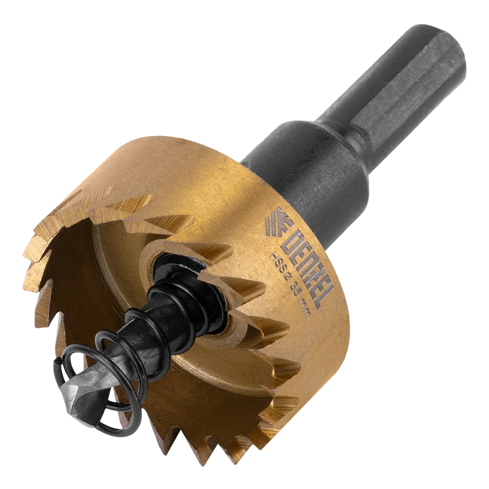 Коронка по металлу DENZEL 724110, 35 мм, HSS, нитридтитановое покрытие