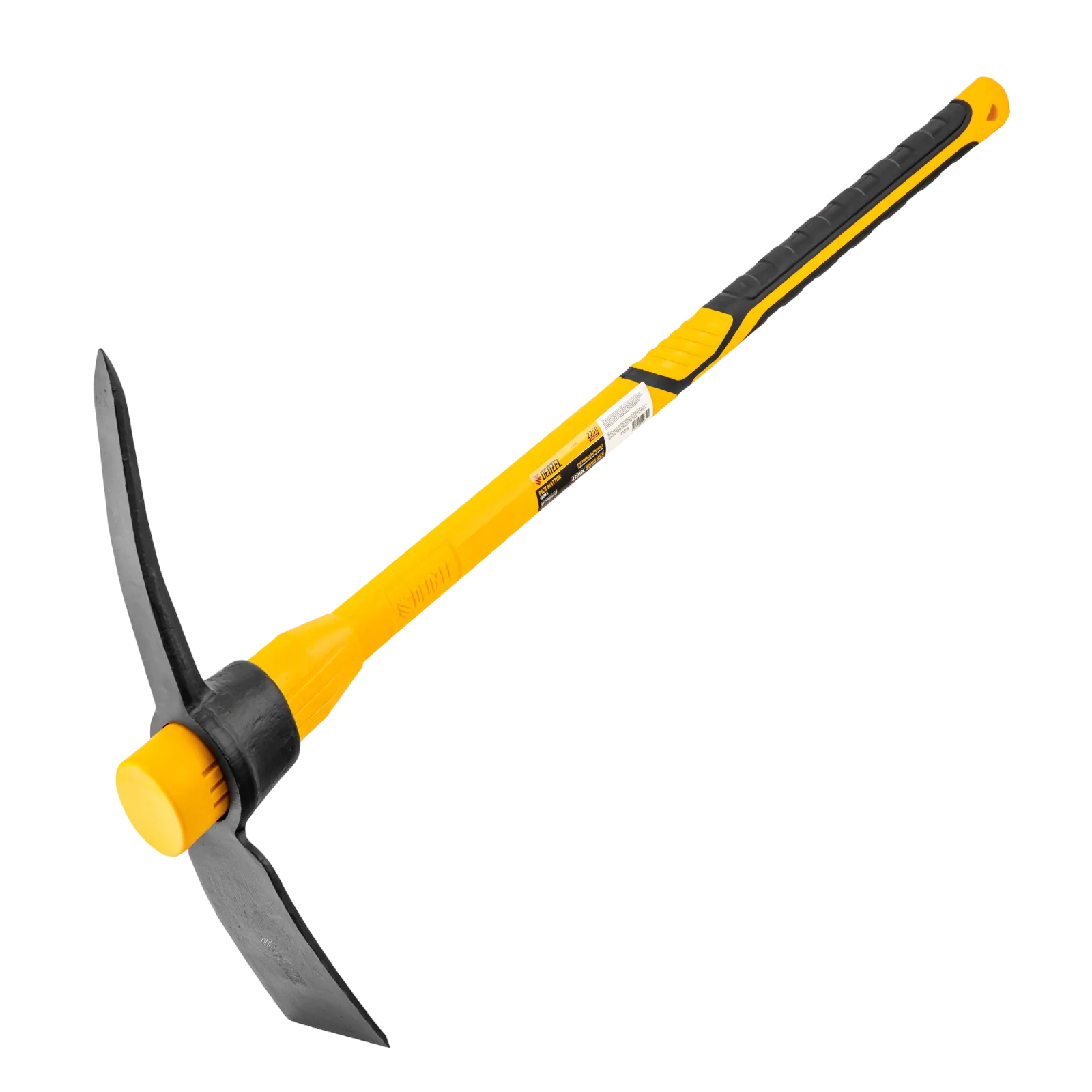Кирка DENZEL 2250 г, широкая, фиберглассовая обрезиненная рукоятка 900 мм