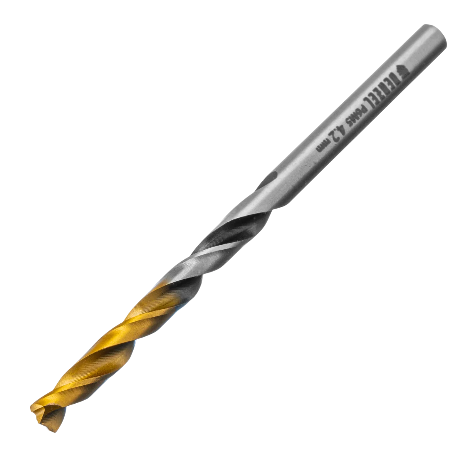 Сверло спиральное по металлу DENZEL 4,2 x 75 мм, Р6М5, Golden Tip, многогранная заточка