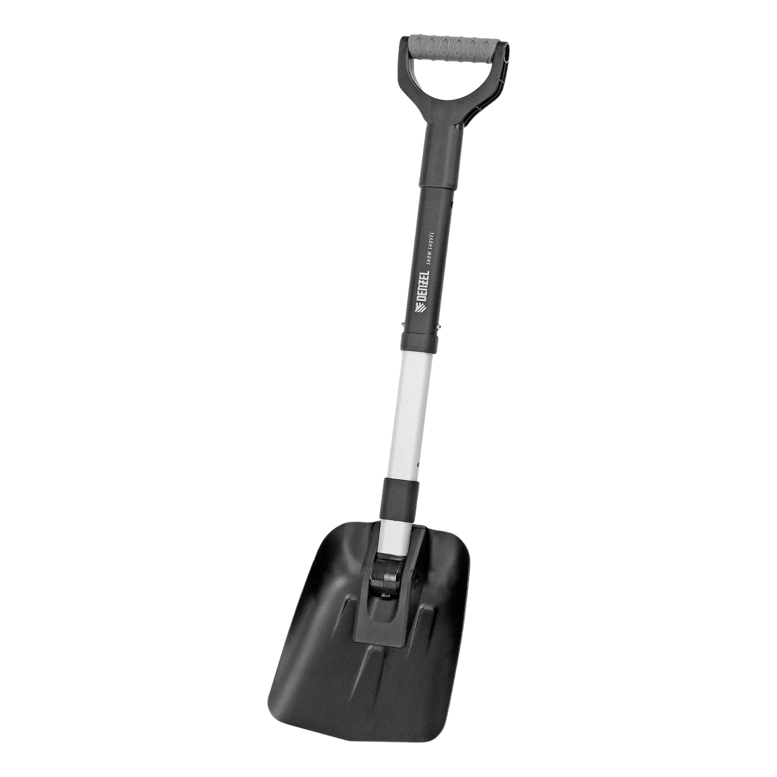 Лопата автомобильная складная, алюминиевая, 220х280х585-870 мм, телескопический черенок Denzel