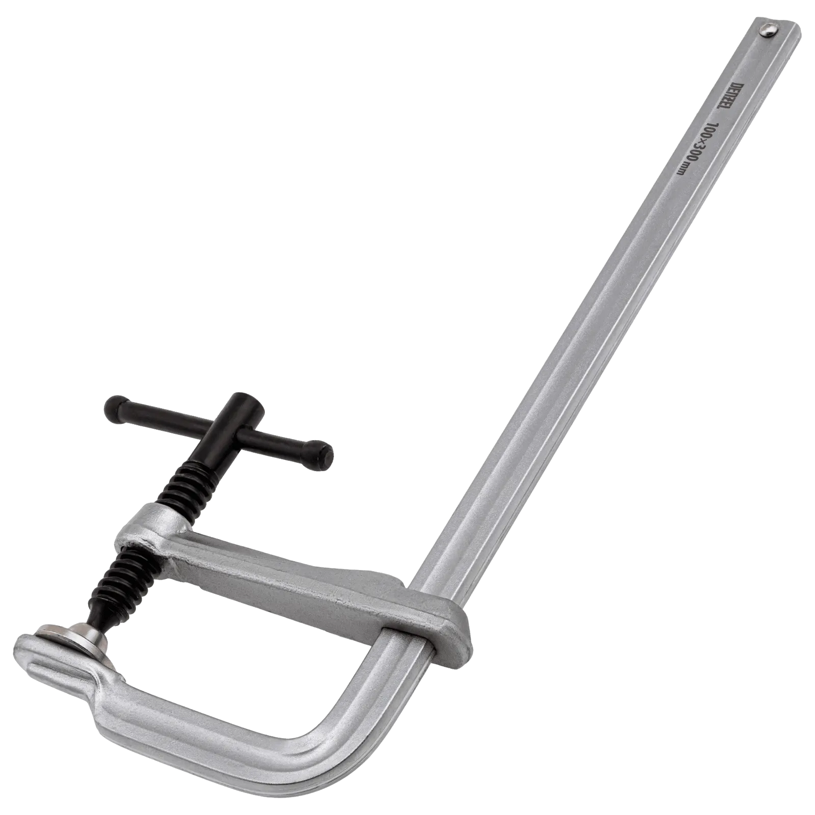 Струбцина DENZEL F-образная, 100x300мм, кованая