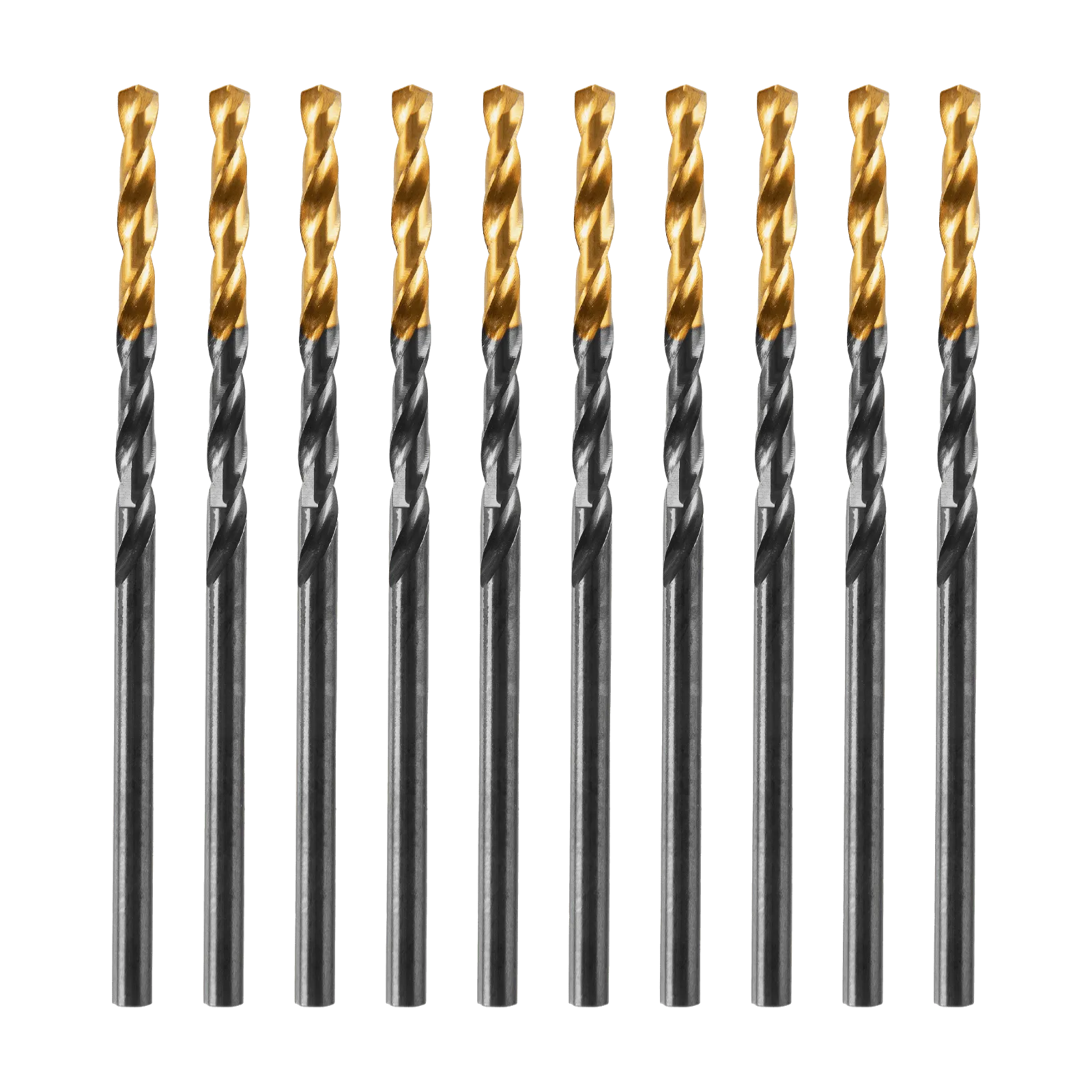 Сверло по металлу DENZEL 2,5 мм, HSS-Tin, Golden Tip, 10 шт.