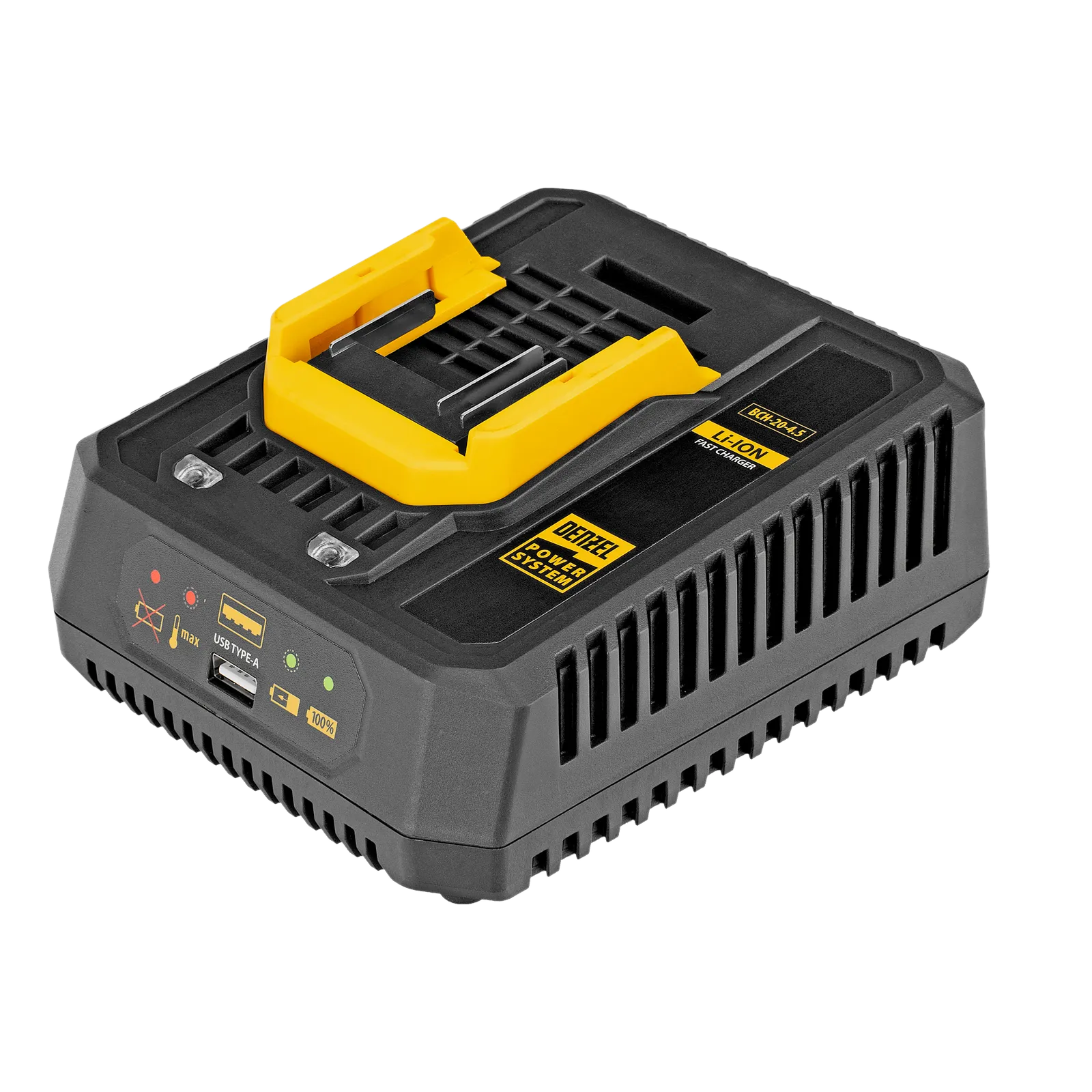 Устройство зарядное для аккумуляторов DENZEL BCH-20-4.5, Li-Ion, 20 В, 4,5 А