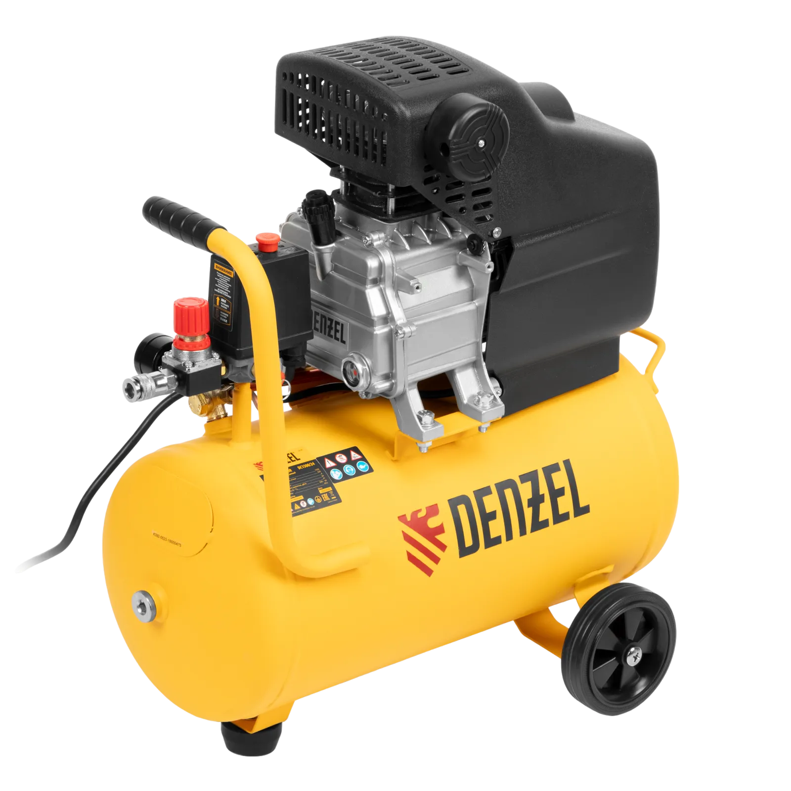 Компрессор воздушный DENZEL DC1500/24, 1.5 кВт, прямой привод, 24 литра, 220 л/мин