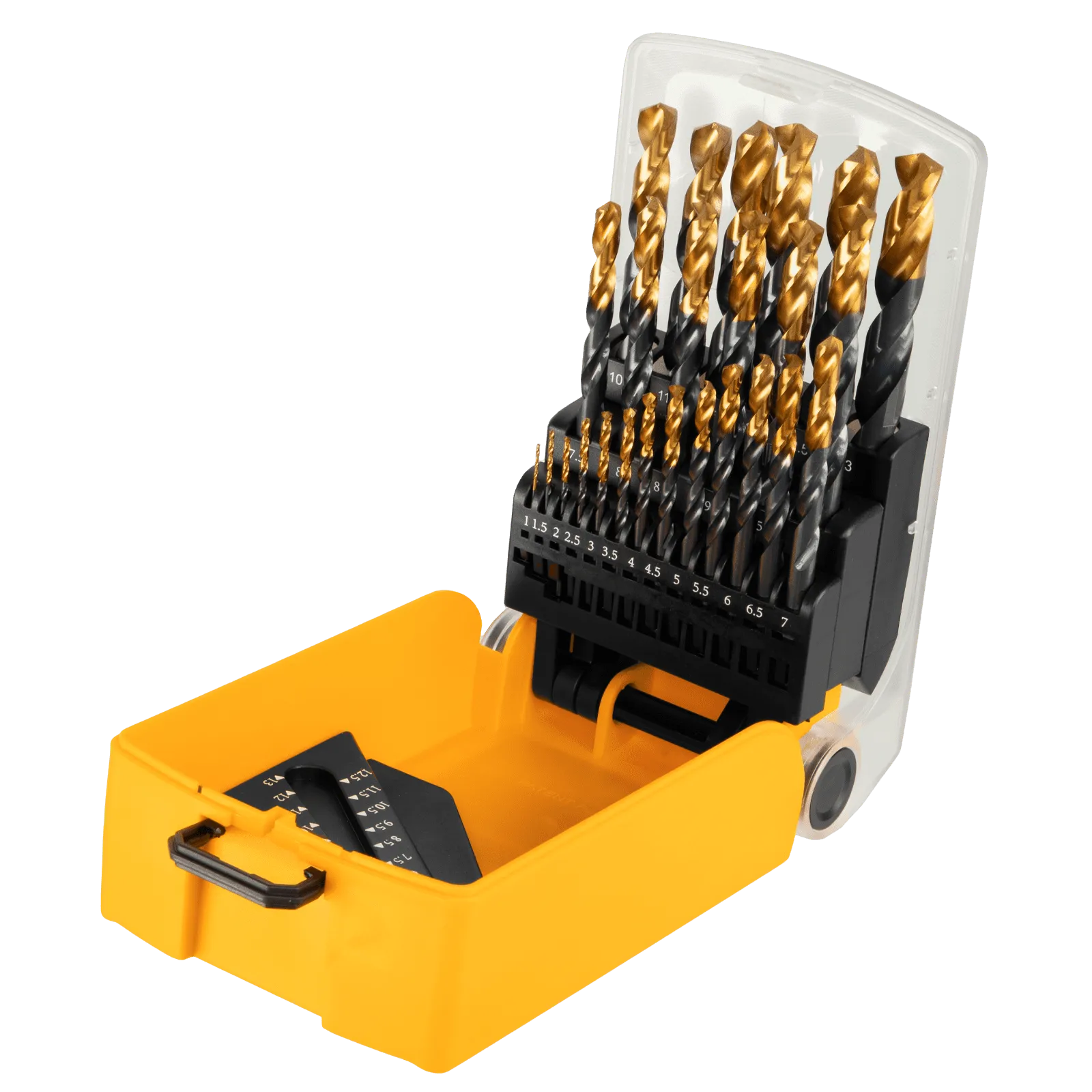 Набор сверл по металлу DENZEL 1-13 мм, HSS-Tin, Golden Tip, 25 шт