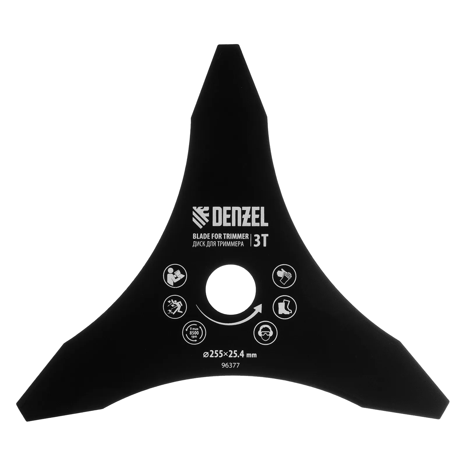 Диск для триммера DENZEL 250 х 25,4  3 лезвия