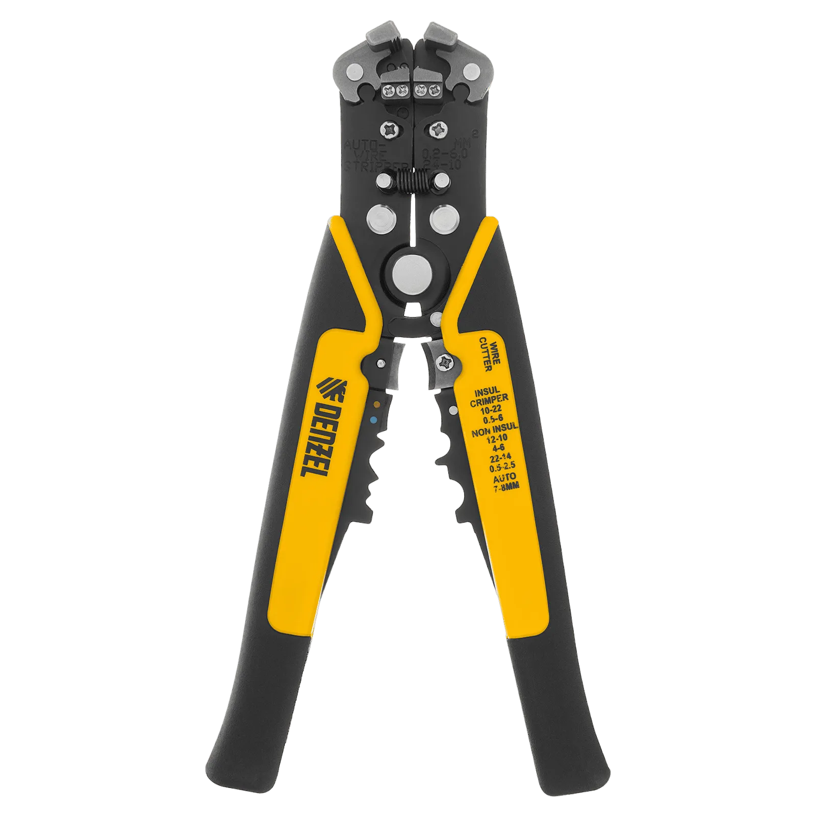 Щипцы для зачистки электропроводов DENZEL 0,2-6 мм2, функция обрезания проводов