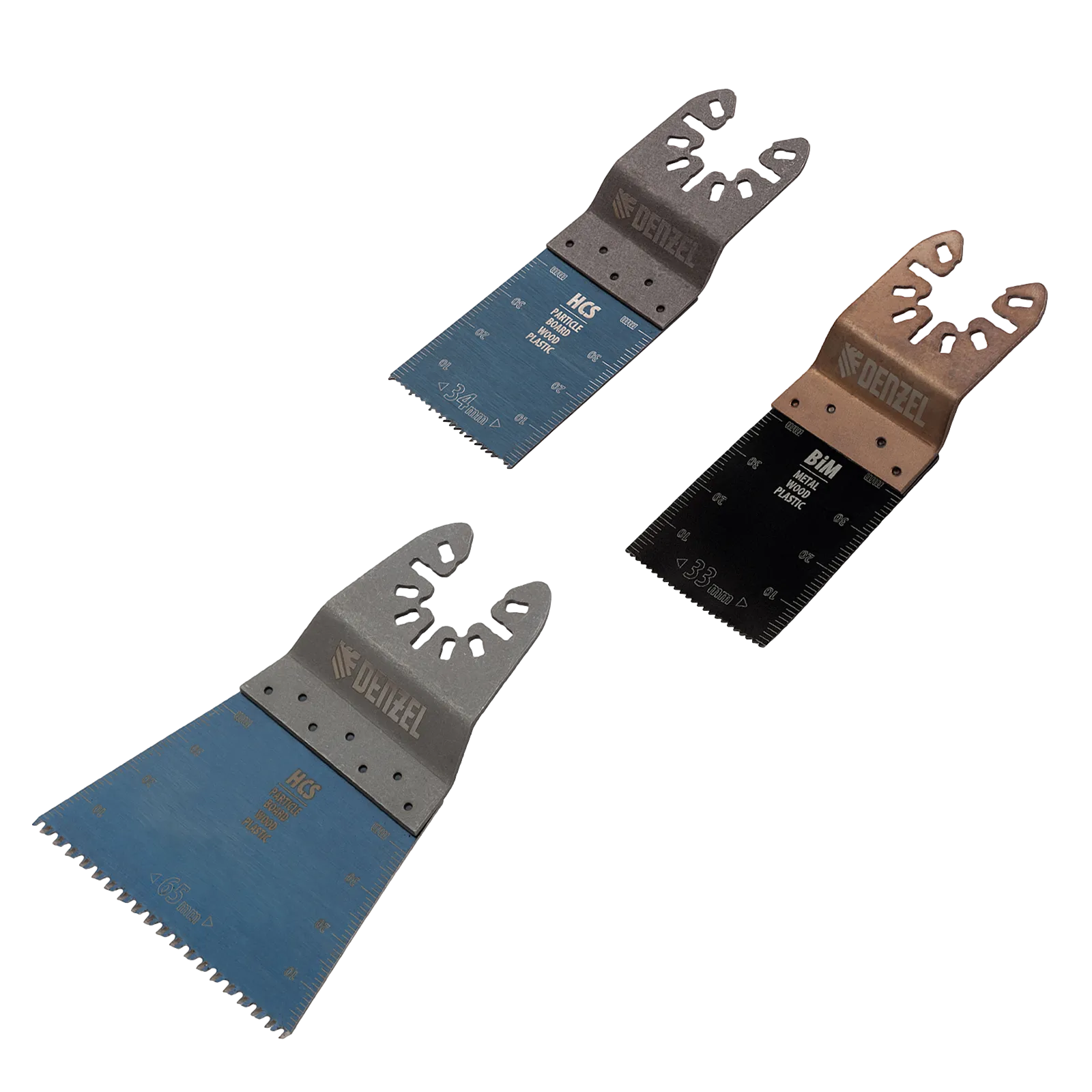 Набор насадок для МФИ DENZEL 782403 по дереву и металлу, 3 шт.