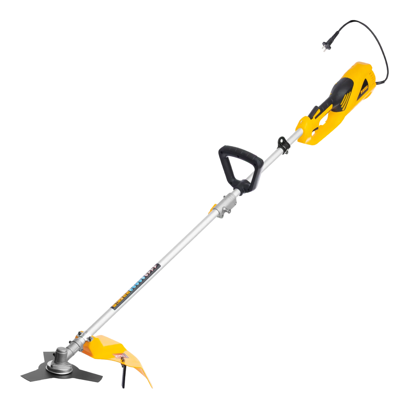 Триммер электрический DENZEL TE-1200, 1200 Вт, 380 мм, катушка + диск, разборная штанга