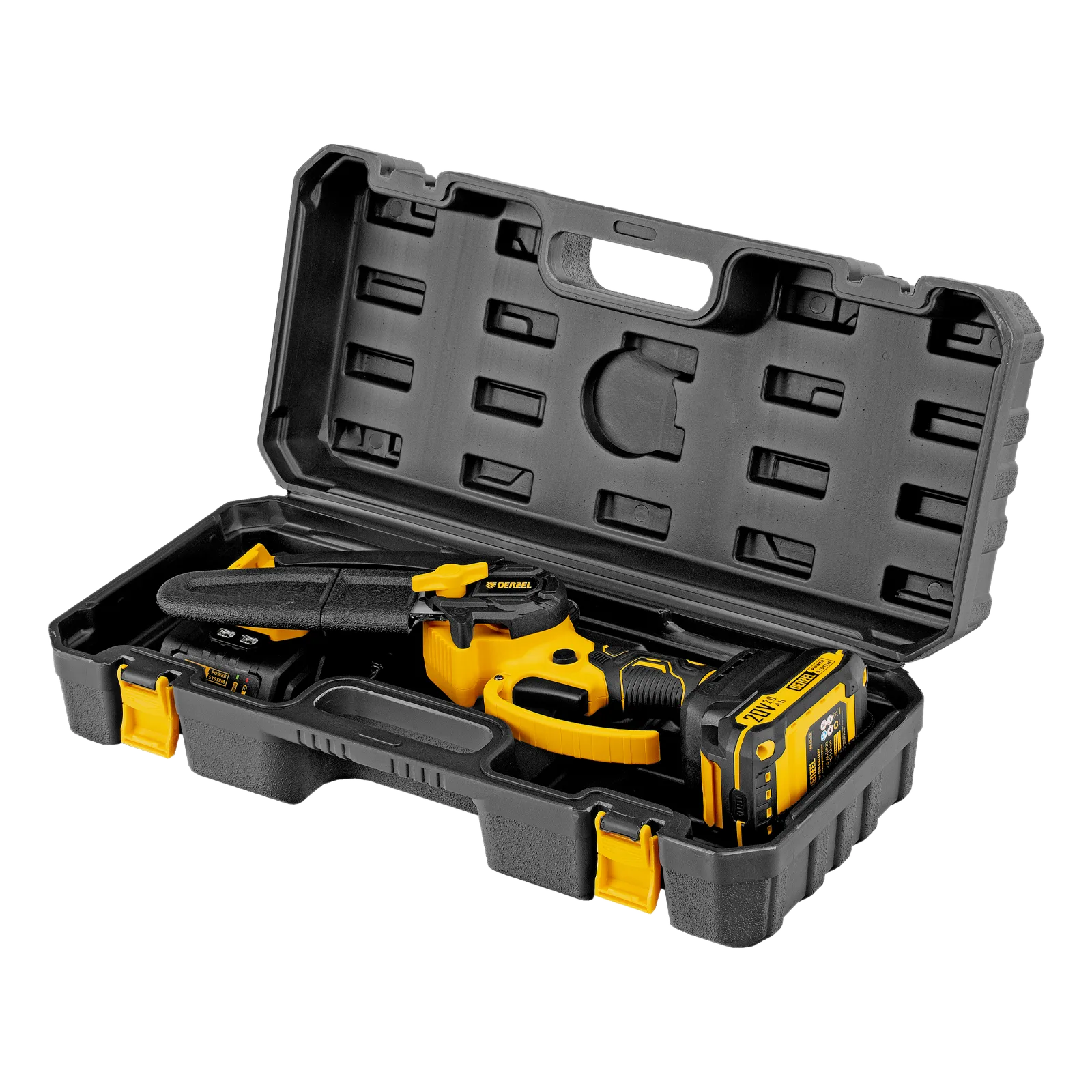 Цепная мини-пила аккумуляторная бесщет. DENZEL CCS-150, шина 150 мм, Li-Ion, 20 В