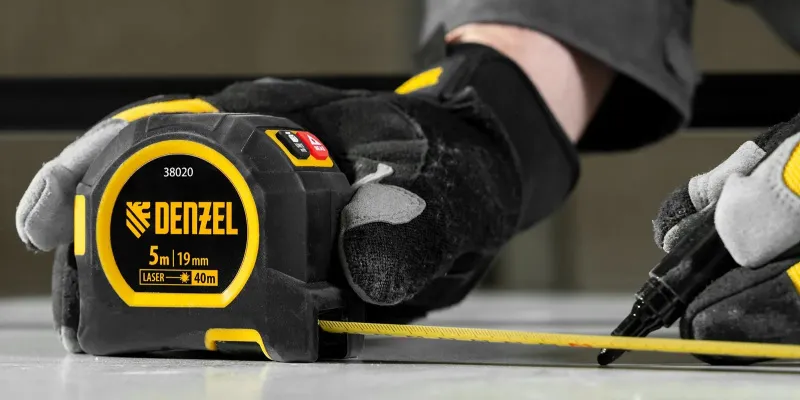 Обзор лазерного дальномера с рулеткой LT-40 DENZEL