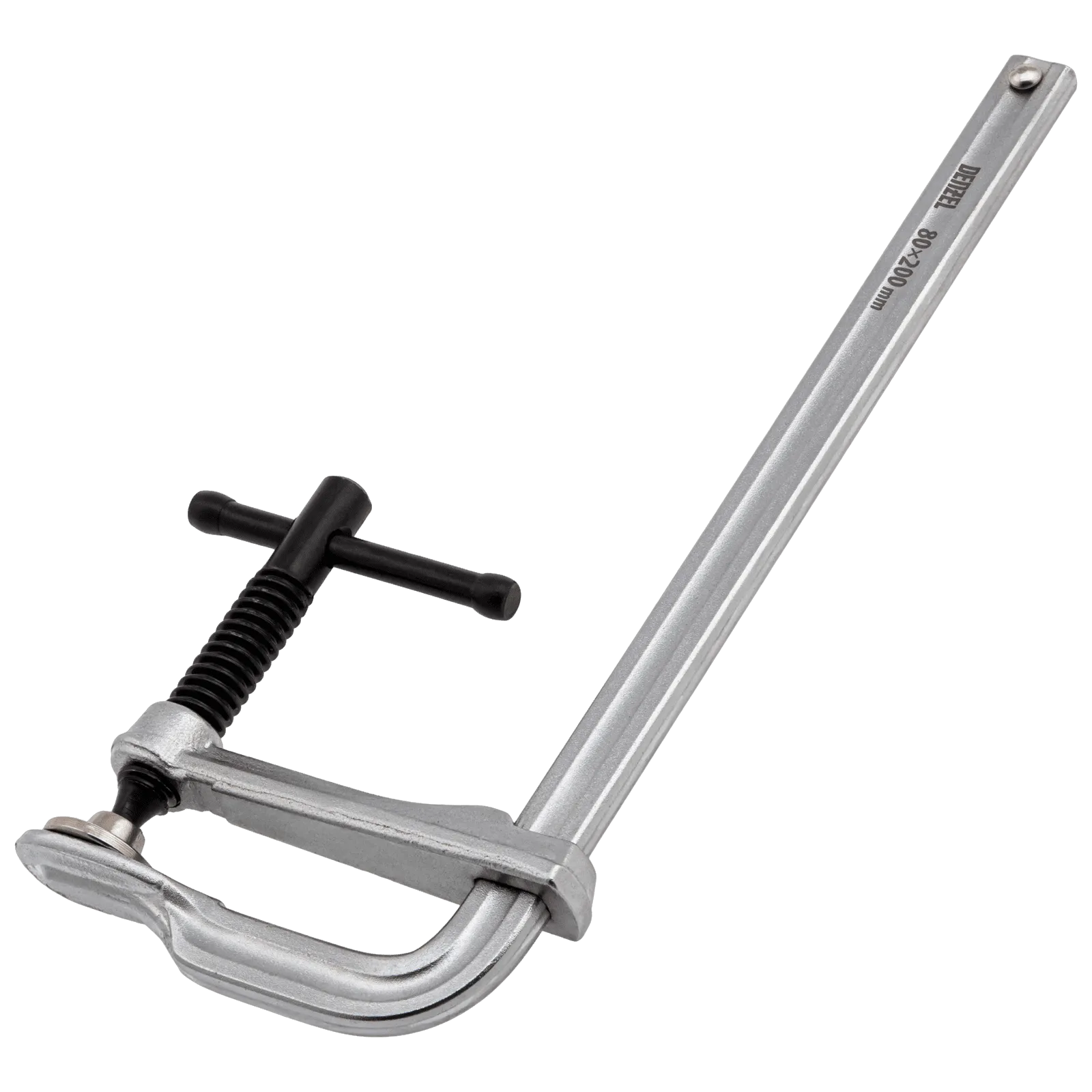 Струбцина DENZEL F-образная, 80x200мм, кованая