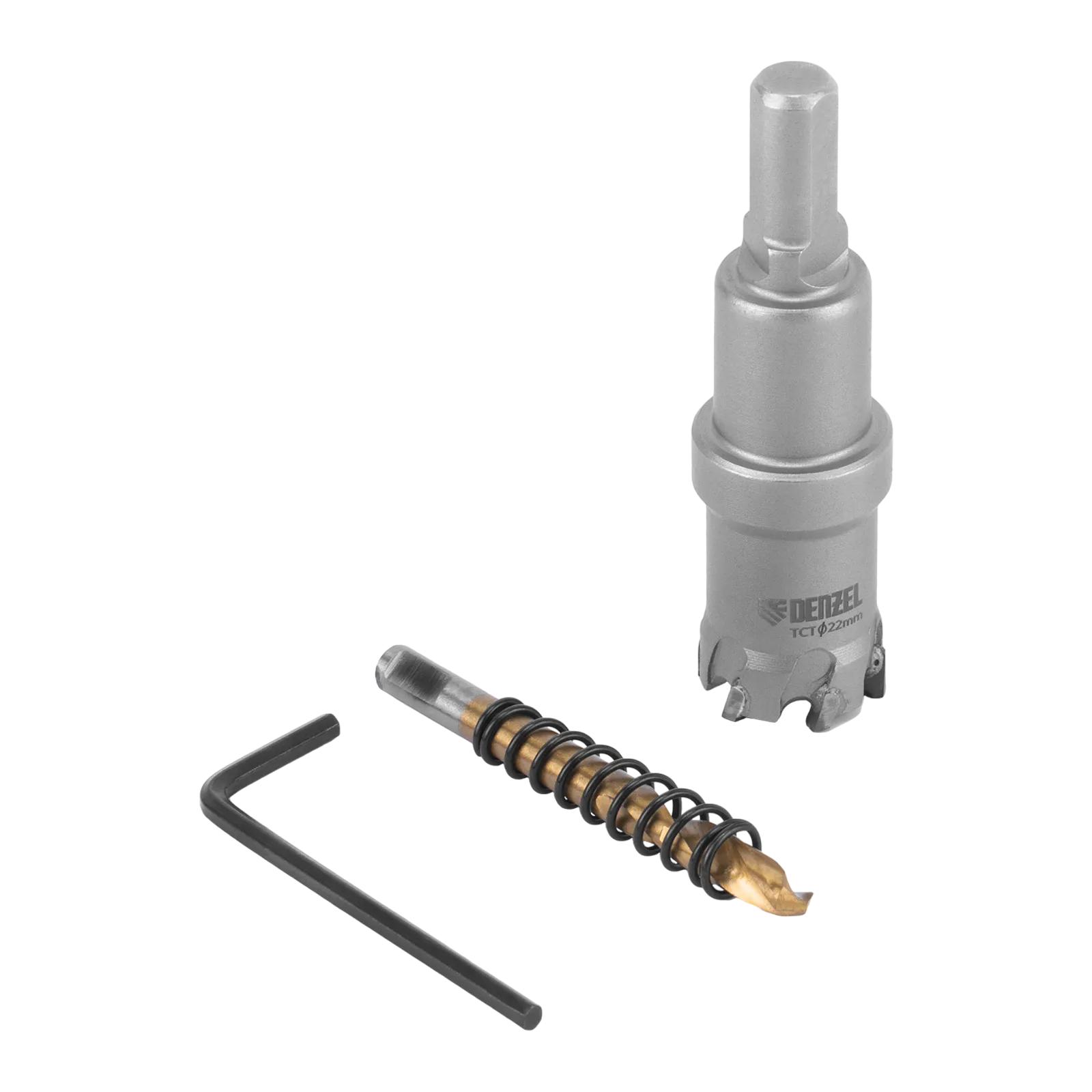 Коронка по металлу DENZEL 724004, 22 мм, твердосплавная