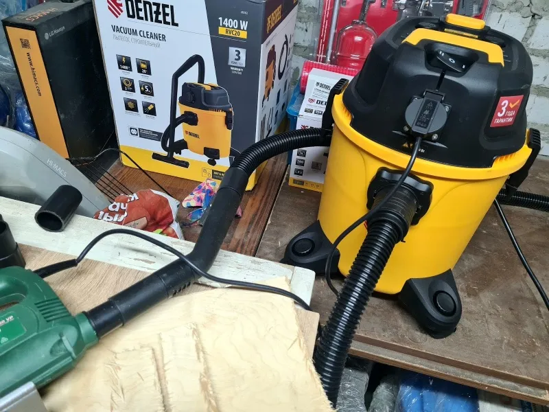 Обзор строительного пылесоса Denzel RVC20