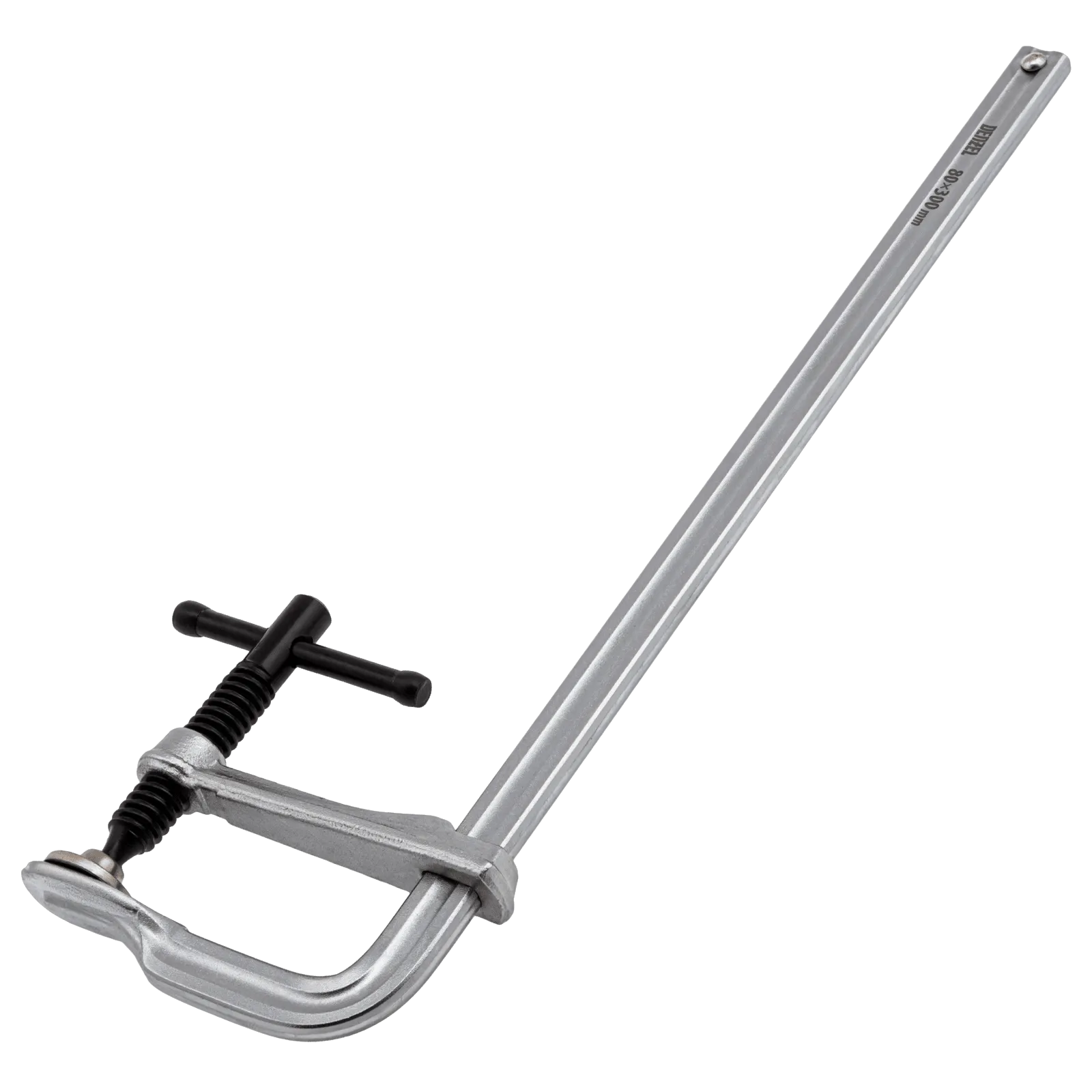 Струбцина DENZEL F-образная, 80x300мм, кованая