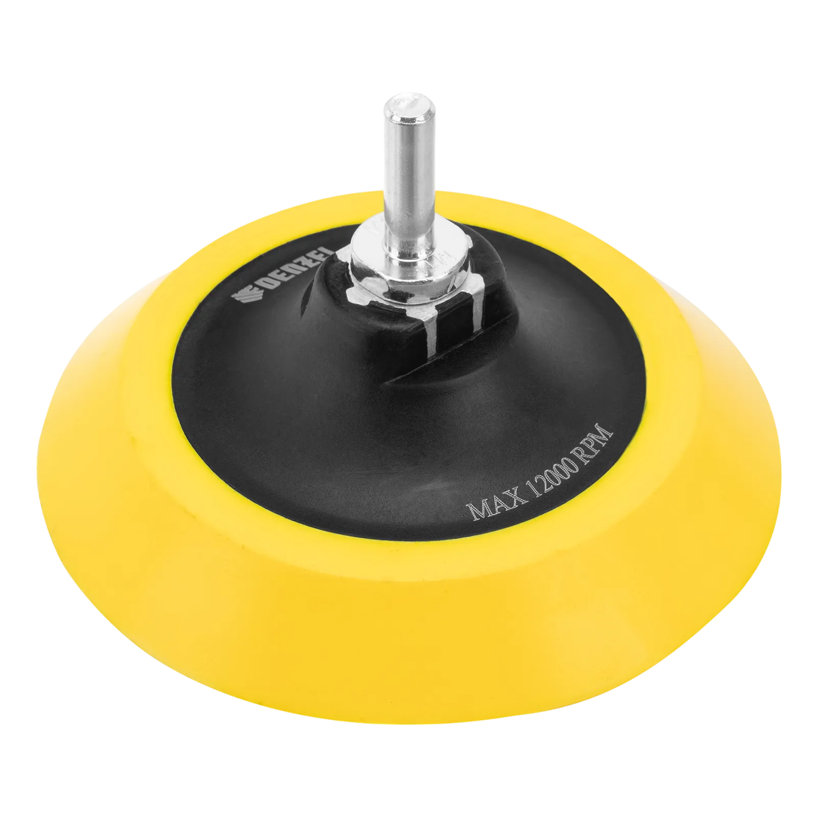 Тарелка опорная для дрели и УШМ DENZEL с липучкой, 125 мм, мягкая, с адаптером c М14 на d8