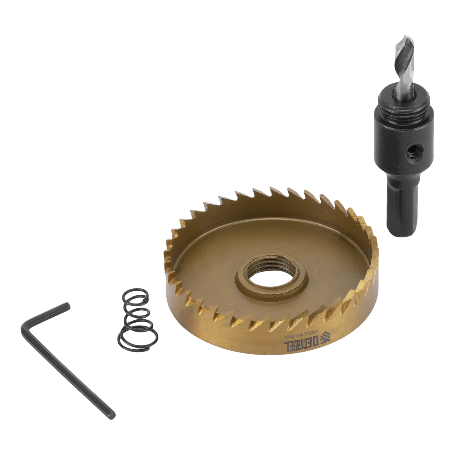 Коронка по металлу DENZEL 724120, 63 мм, HSS, нитридтитановое покрытие
