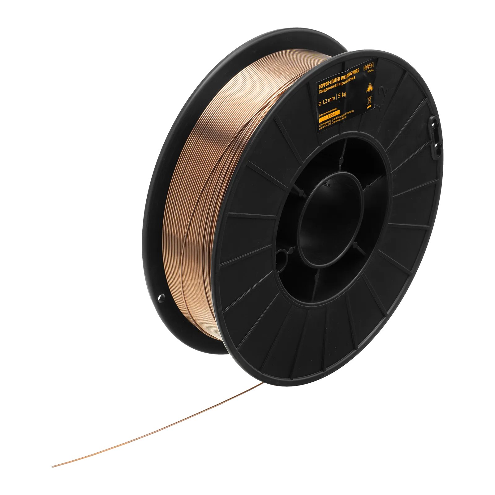 Омедненная проволока Denzel ER70S-6, диам. 1,2 мм, 5 кг, диам. катушки D200