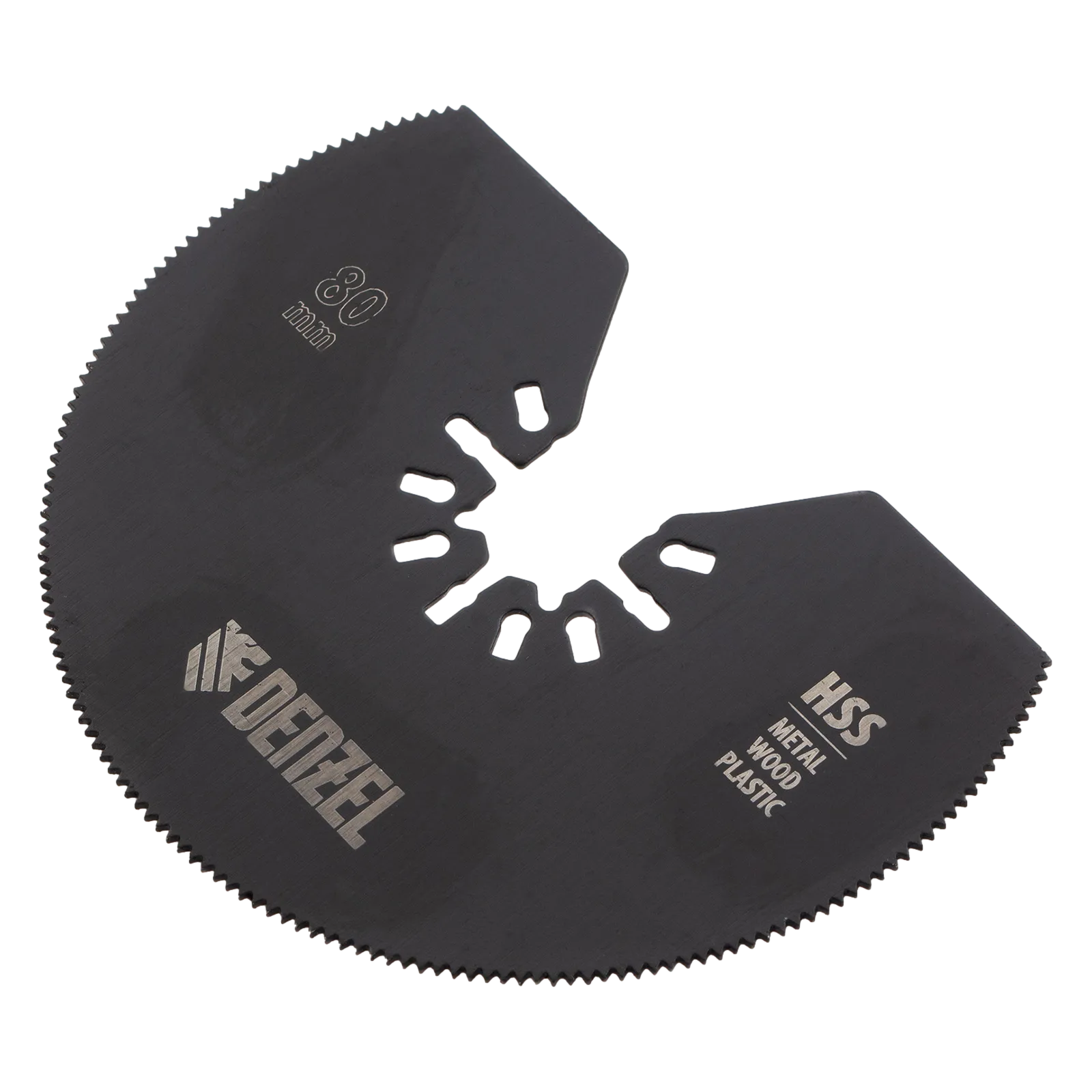 Насадка для МФИ DENZEL 782301 отрезная полукруг, HSS, по металлу и дереву, 80 мм х 1,2 мм