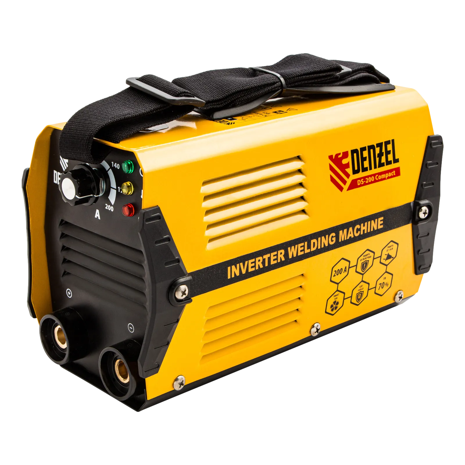 Аппарат инверторный дуговой сварки DENZEL DS-200 Compact, 200 А, ПВ 70%, 1.6-5 мм