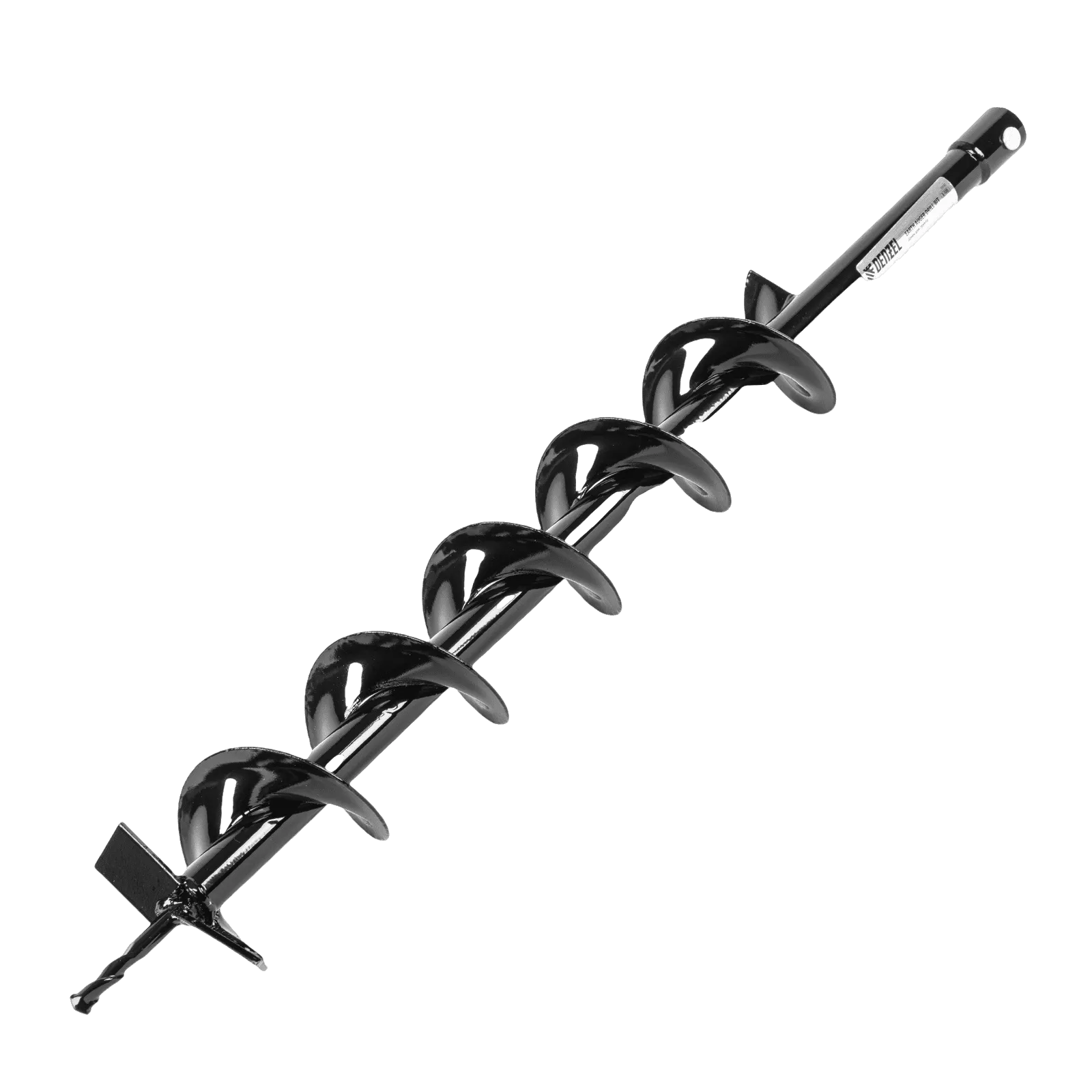 Шнек для грунта DENZEL E-100, диаметр 100 мм, длина 800 мм,соединение 20 мм, несъемный нож