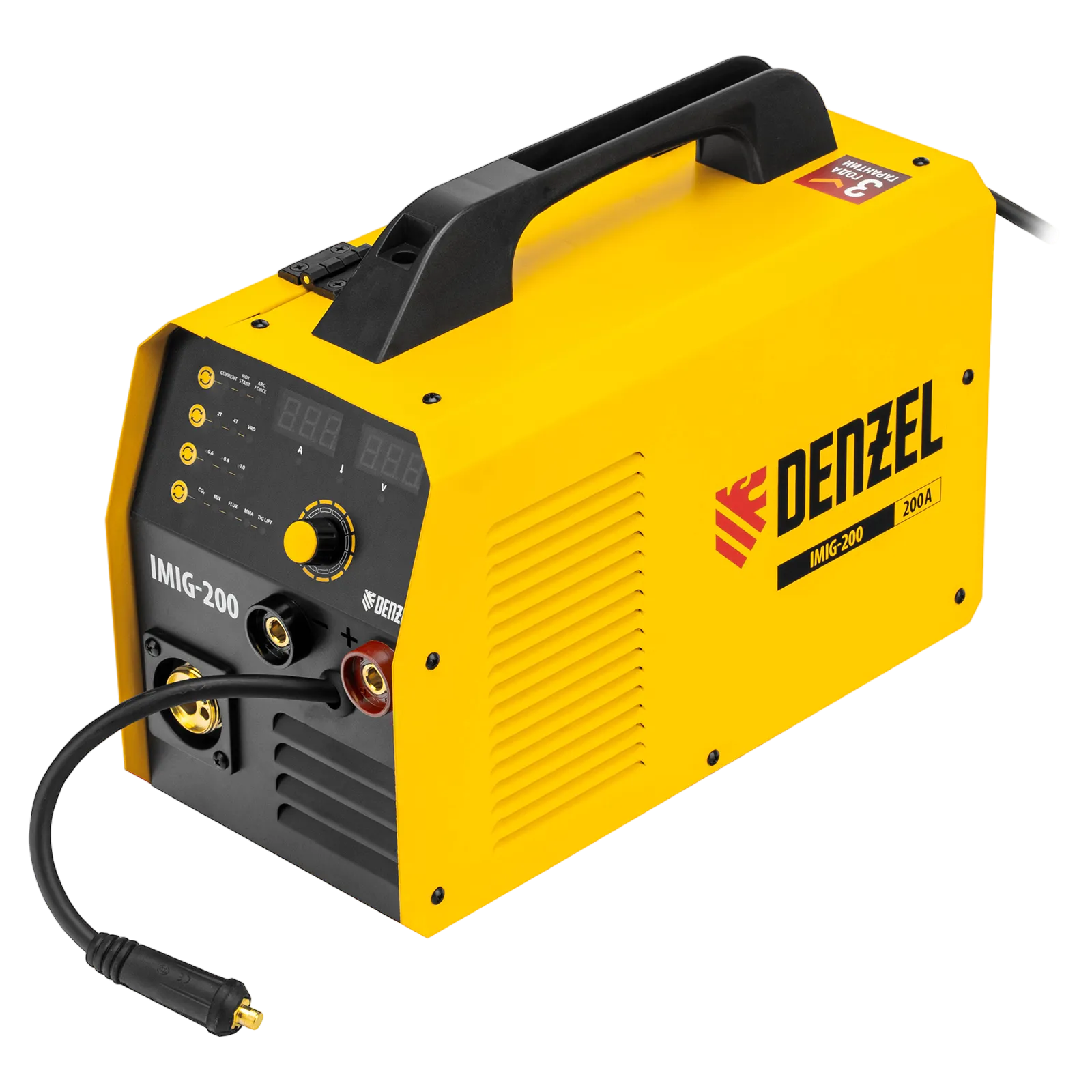 Аппарат инвертор. полуавтомат. cварки DENZEL IMIG-200, 200 А, ПВ 60%, катушка 5 кг