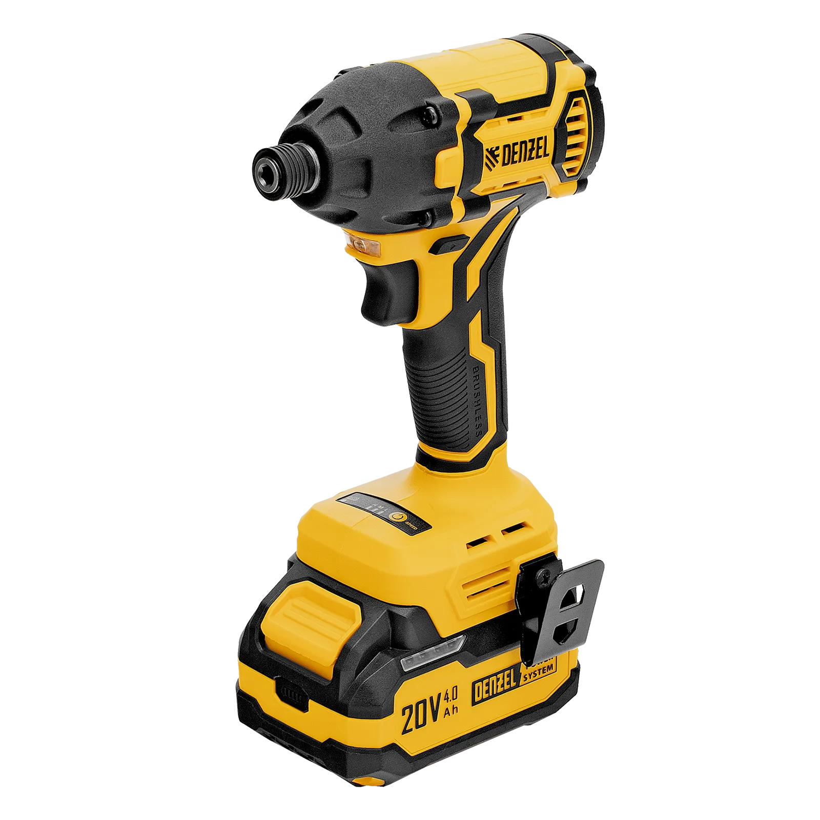 Винтоверт ударный аккумуляторный бесщет. DENZEL CIDH-BL-20-270, Li-Ion, 20 В