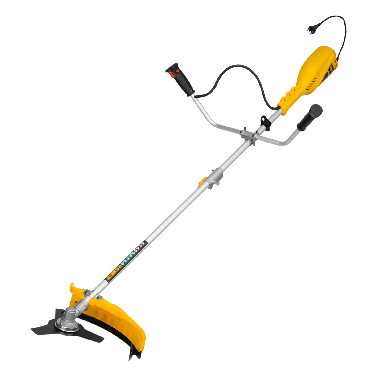 Триммер электрический DENZEL TE-1400, 1400 Вт, 420 мм, катушка + диск, разборная штанга