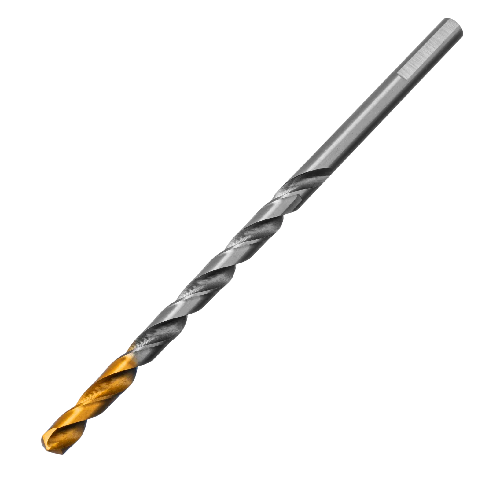 Сверло спиральное по металлу DENZEL 6 х 139 мм, Р6М5, Golden Tip, удлиненное