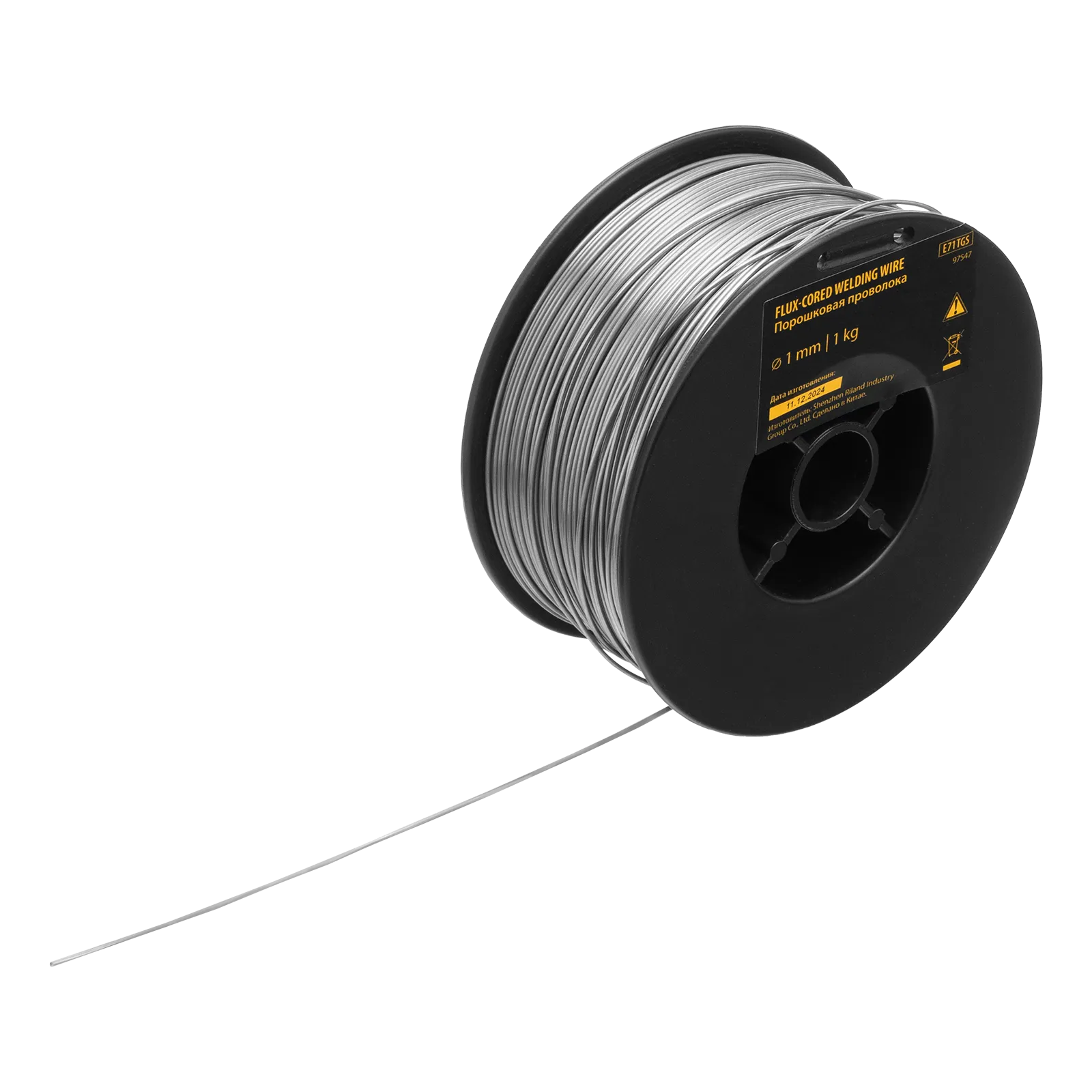 Порошковая проволока Denzel Е71TGS, диам. 1 мм, 1 кг, диам. катушки D100