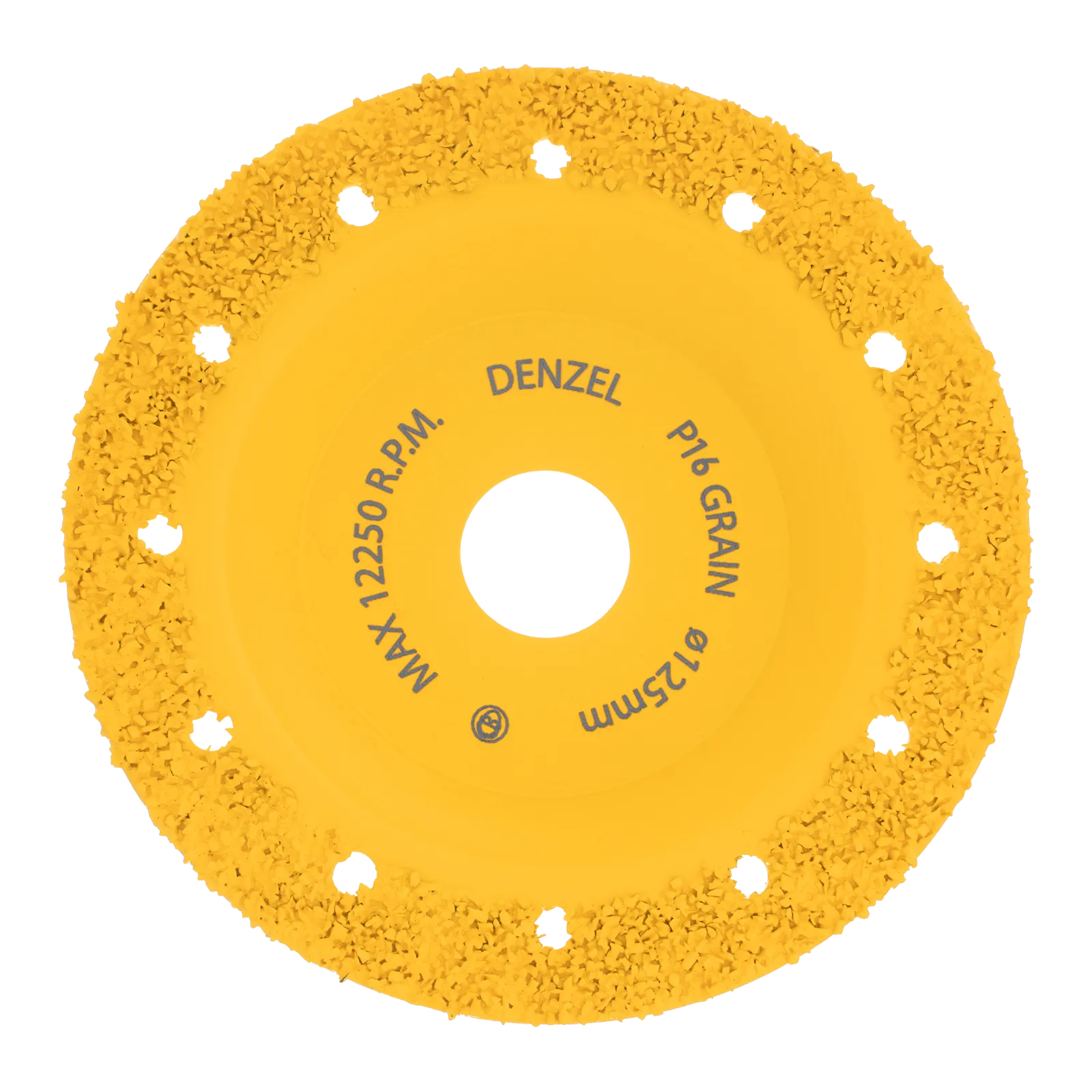 Чашка твердосплавная зачистная DENZEL, 125 мм, Плоская, среднее зерно #16
