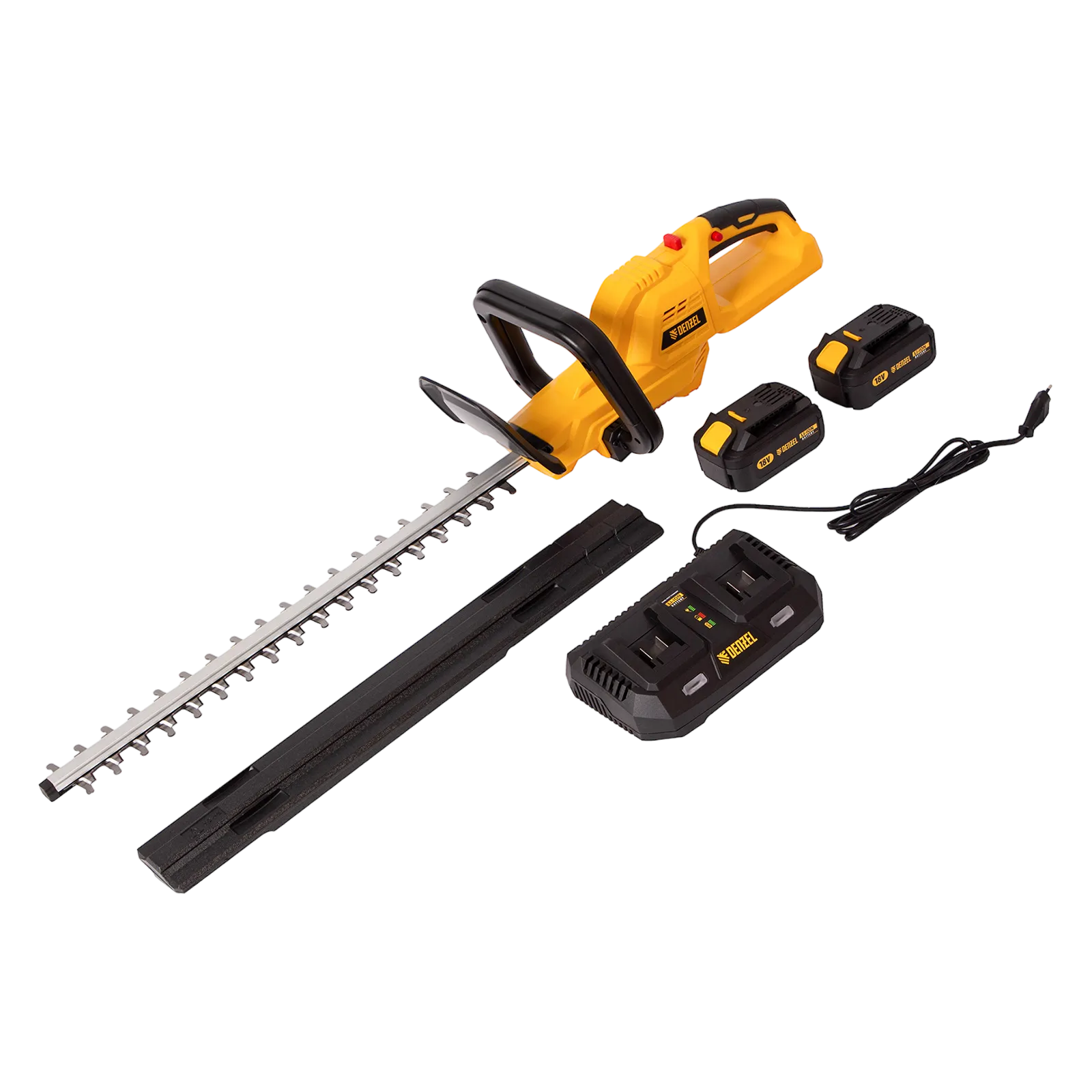 Кусторез аккумуляторный DENZEL RBC510-36, Li-ion, 36 В, 4 Ач, нож 510 мм, поворотная ручка