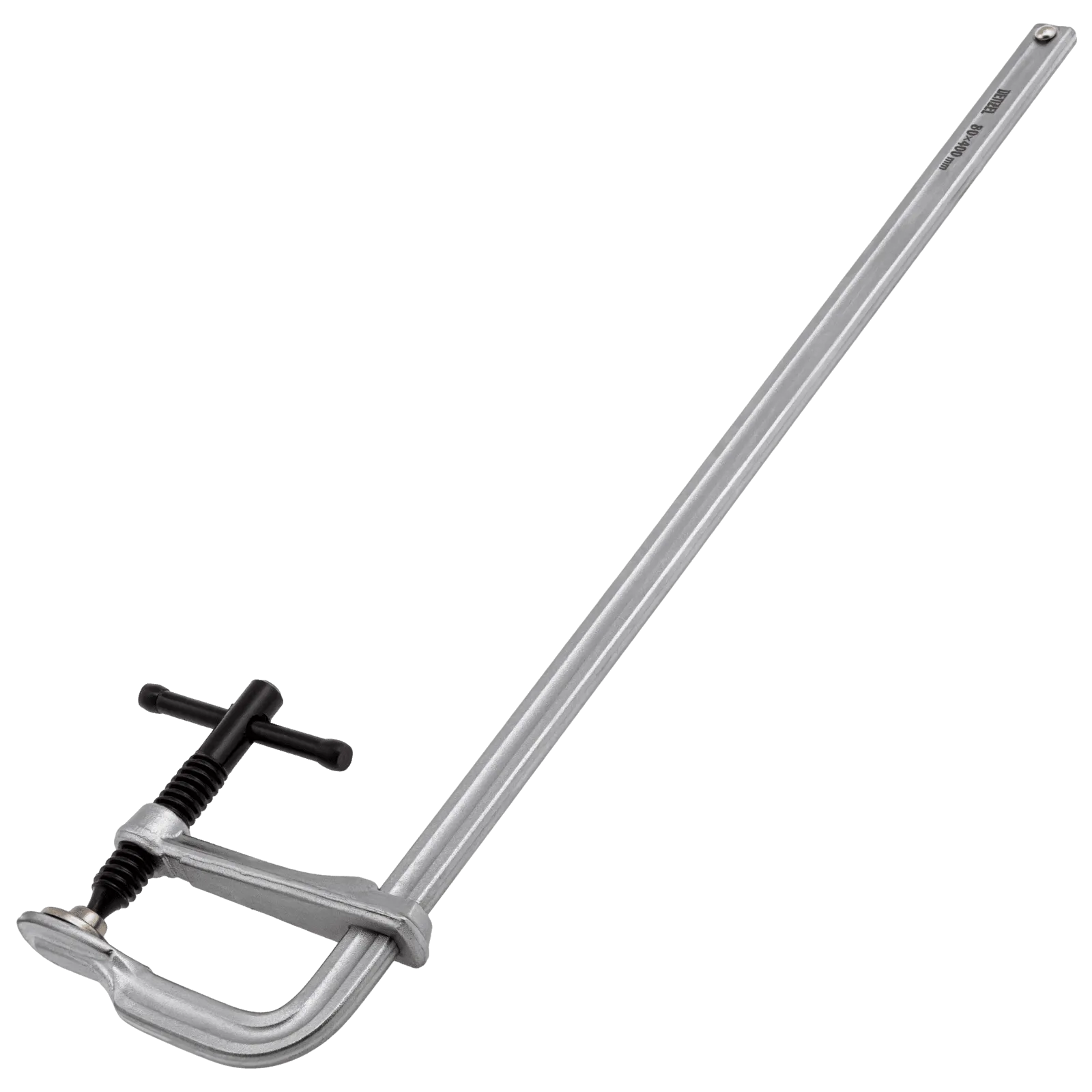 Струбцина DENZEL F-образная, 80x400мм, кованая