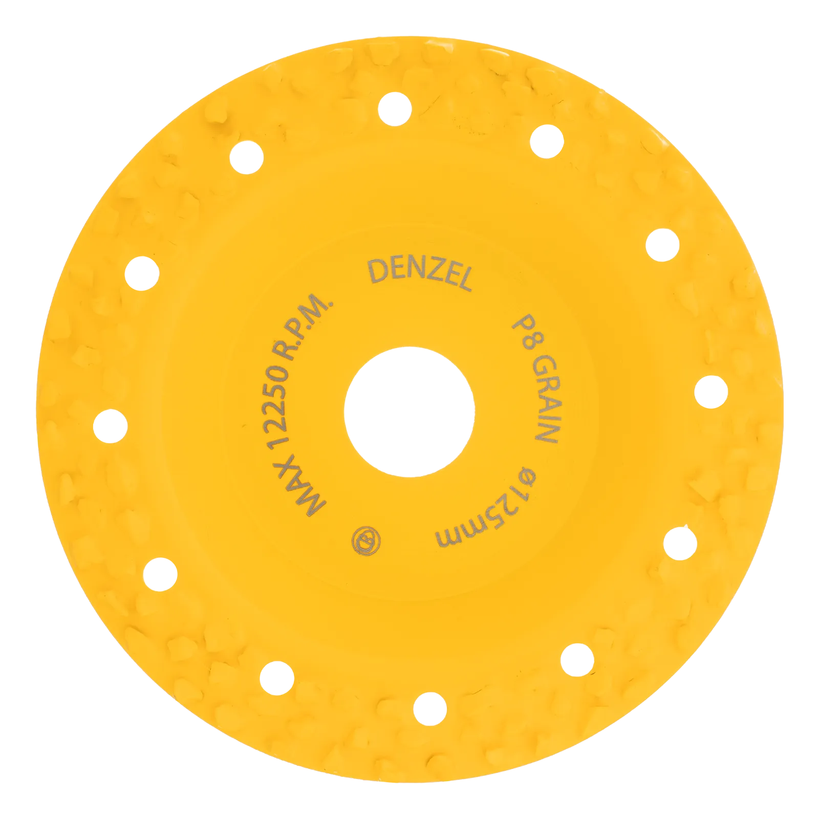 Чашка твердосплавная зачистная DENZEL, 125 мм, Плоская, крупное зерно #8