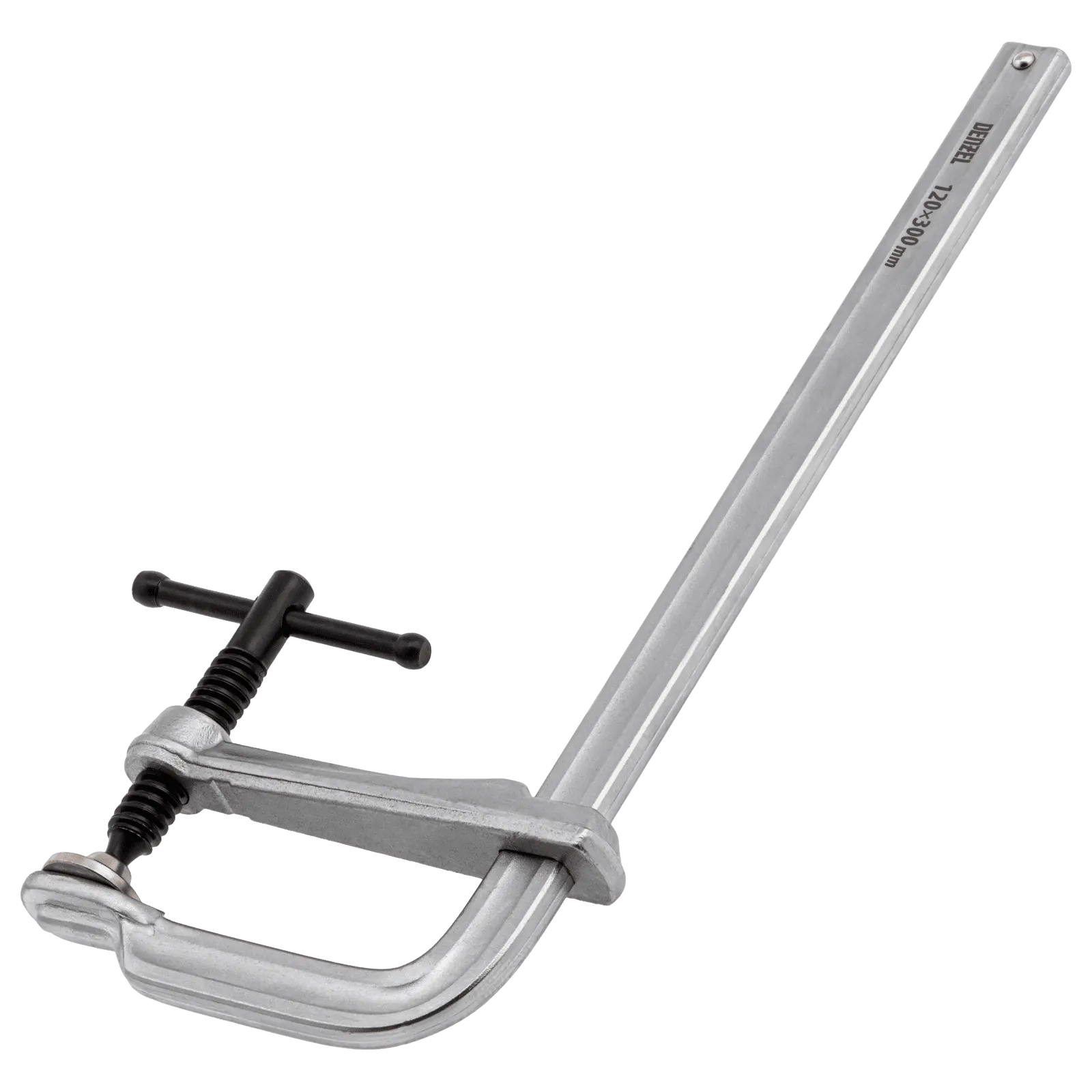 Струбцина DENZEL F-образная, 120x300мм, кованая