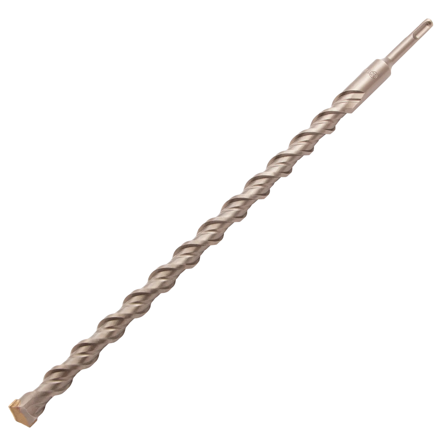 Бур по бетону DENZEL 705054, 22 x 460 мм, двойная спираль, три пылеотводящие кромки