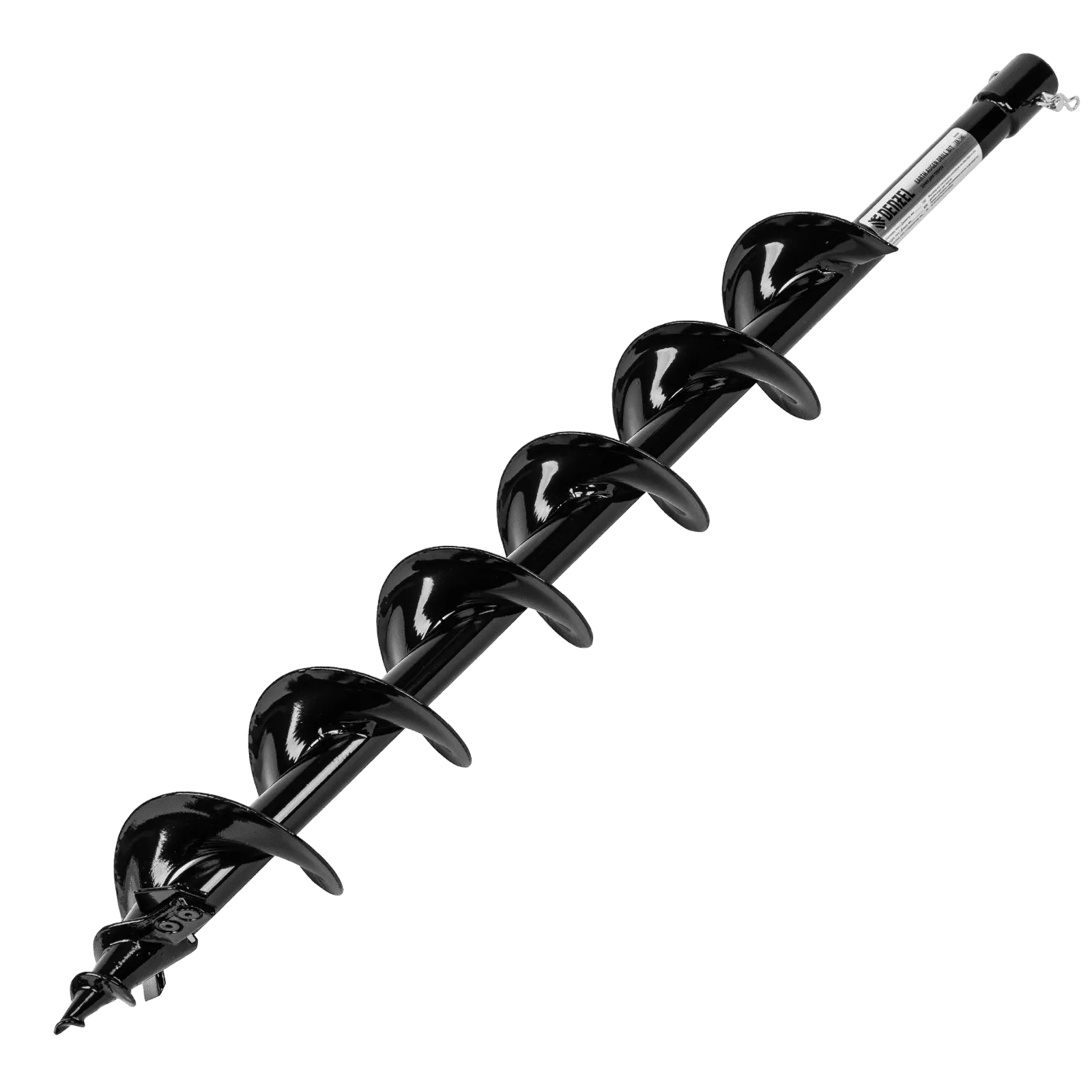 Шнек для грунта DENZEL ER-100, диаметр 100 мм, длина 800 мм,соединение 20 мм, съемный нож