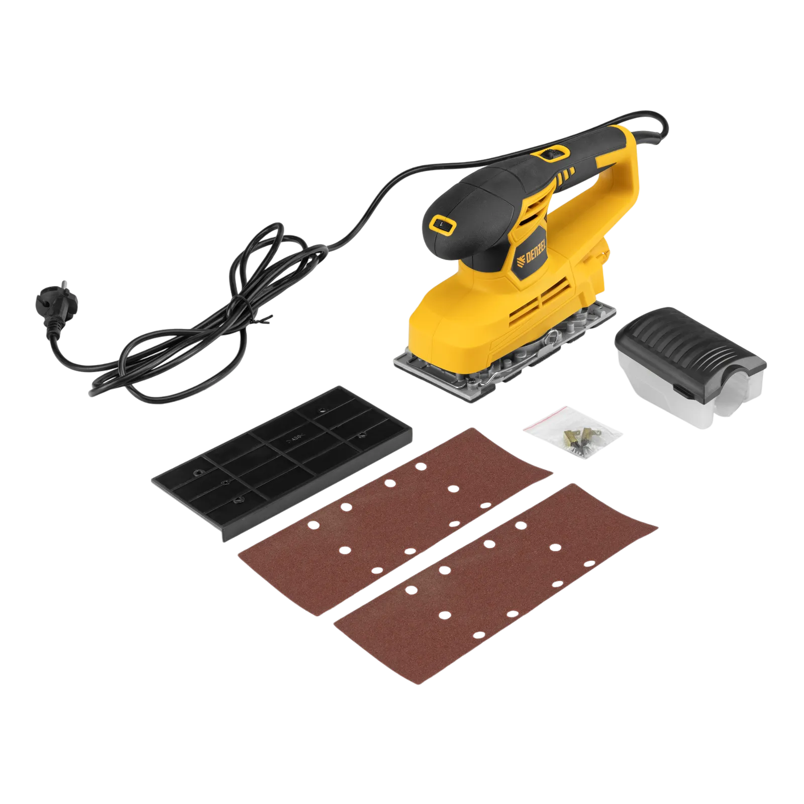 Машина плоскошлифовальная вибрационная DENZEL VS-90-187, 240 Вт, 6000-11000 об/мин