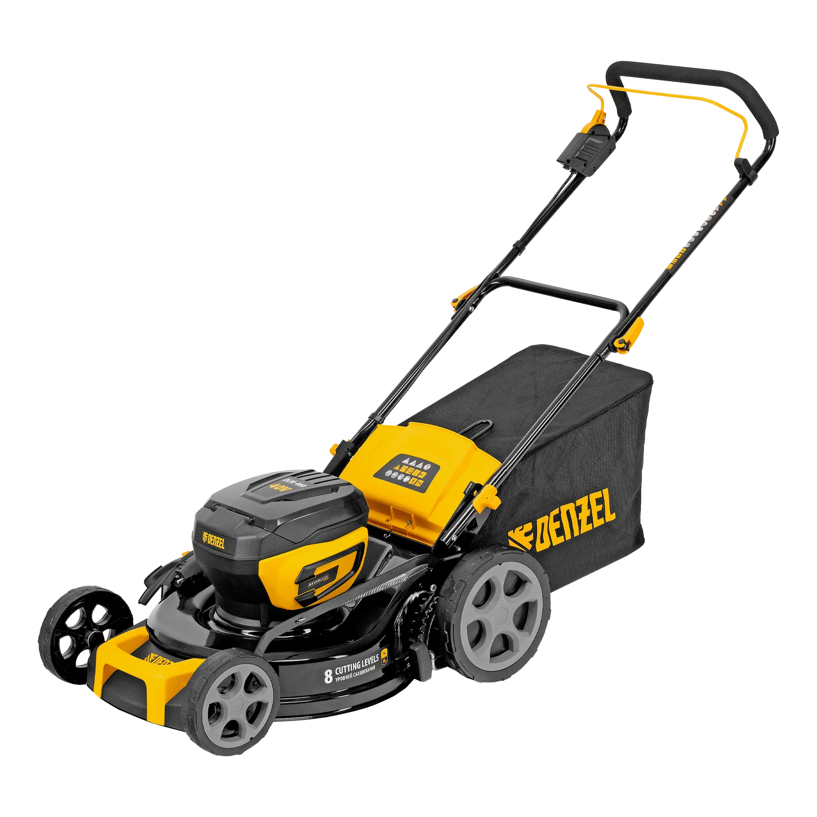 Газонокосилка аккумуляторная бесщет. DENZEL DLM-460, 460 мм, травосб. 65 л., Li-Ion, 40 В