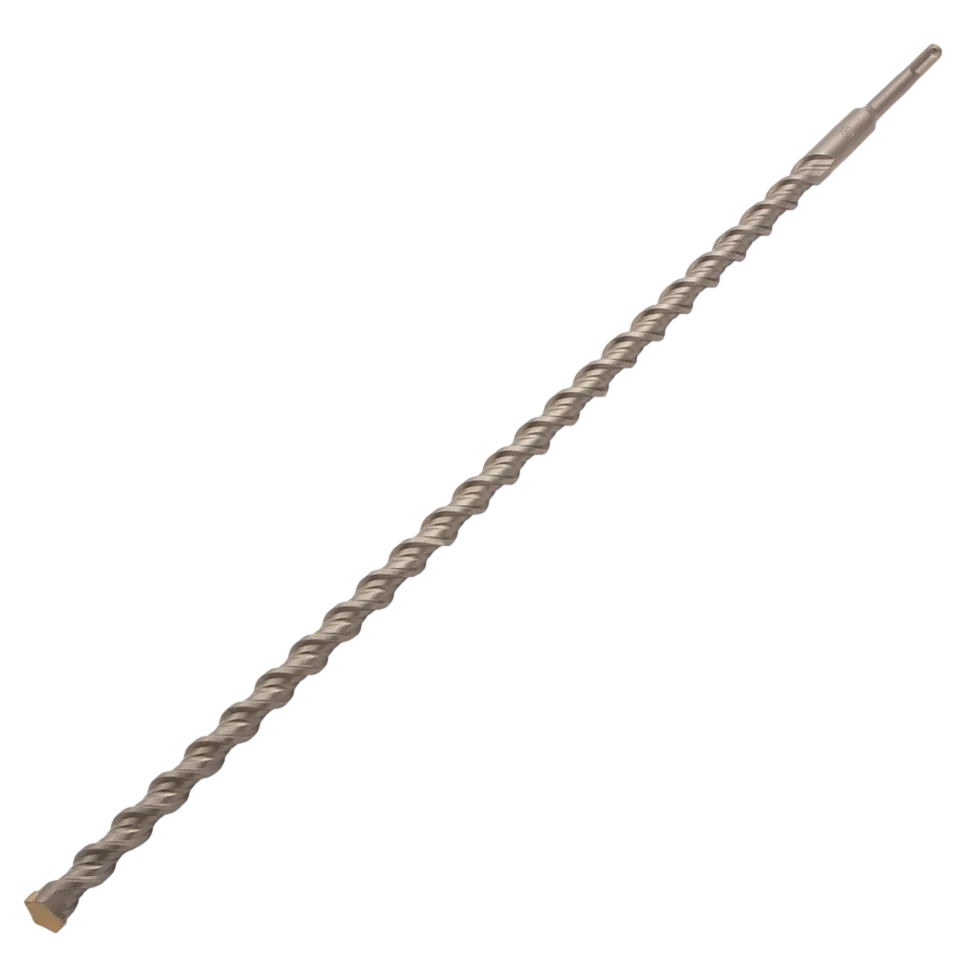 Бур по бетону DENZEL 705046, 18 x 600 мм, двойная спираль, три пылеотводящие кромки