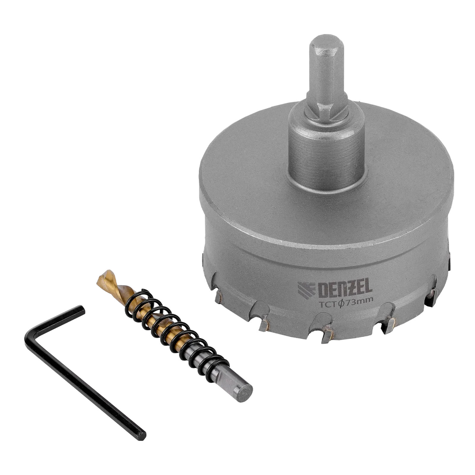 Коронка по металлу DENZEL 724021, 73 мм, твердосплавная