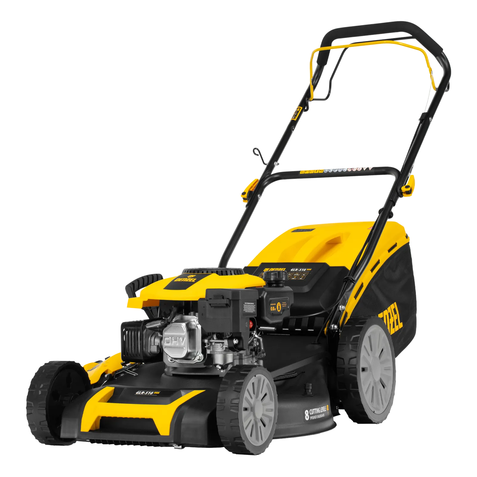 Газонокосилка бензиновая DENZEL GLR-510SP-K, 180 см3, ширина 51 см, привод, травосборник 65 л